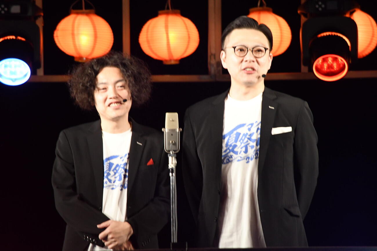 「マンゲキ夏祭り2026」に出演したガクテンソクよじょう（左）と奥田修二（撮影・阪口孝志）