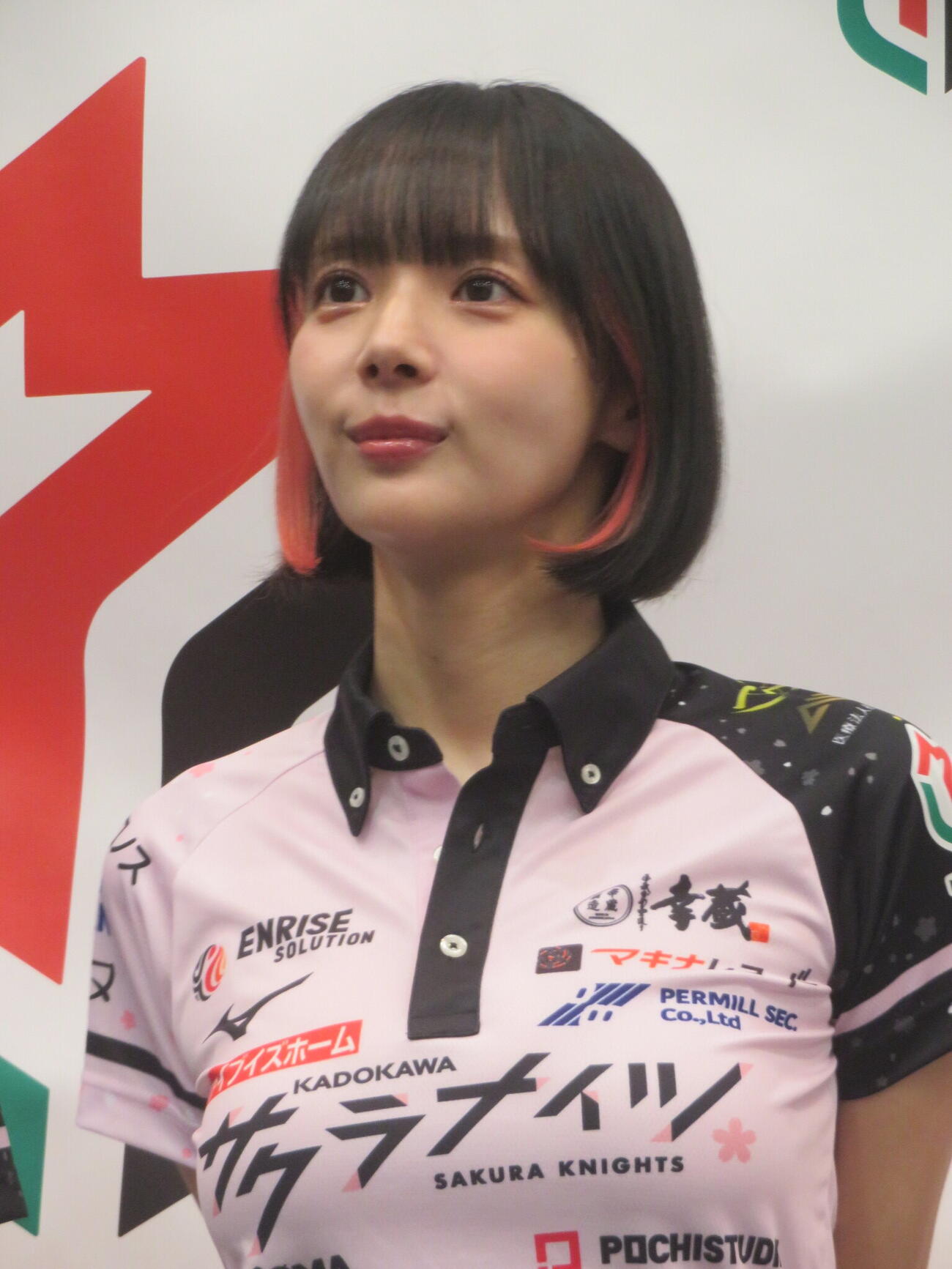 麻雀のプロリーグ「Mリーグ2026－27シーズン開幕式」に出席したKADOKAWAサクラナイツの岡田紗佳（撮影・川田和博）