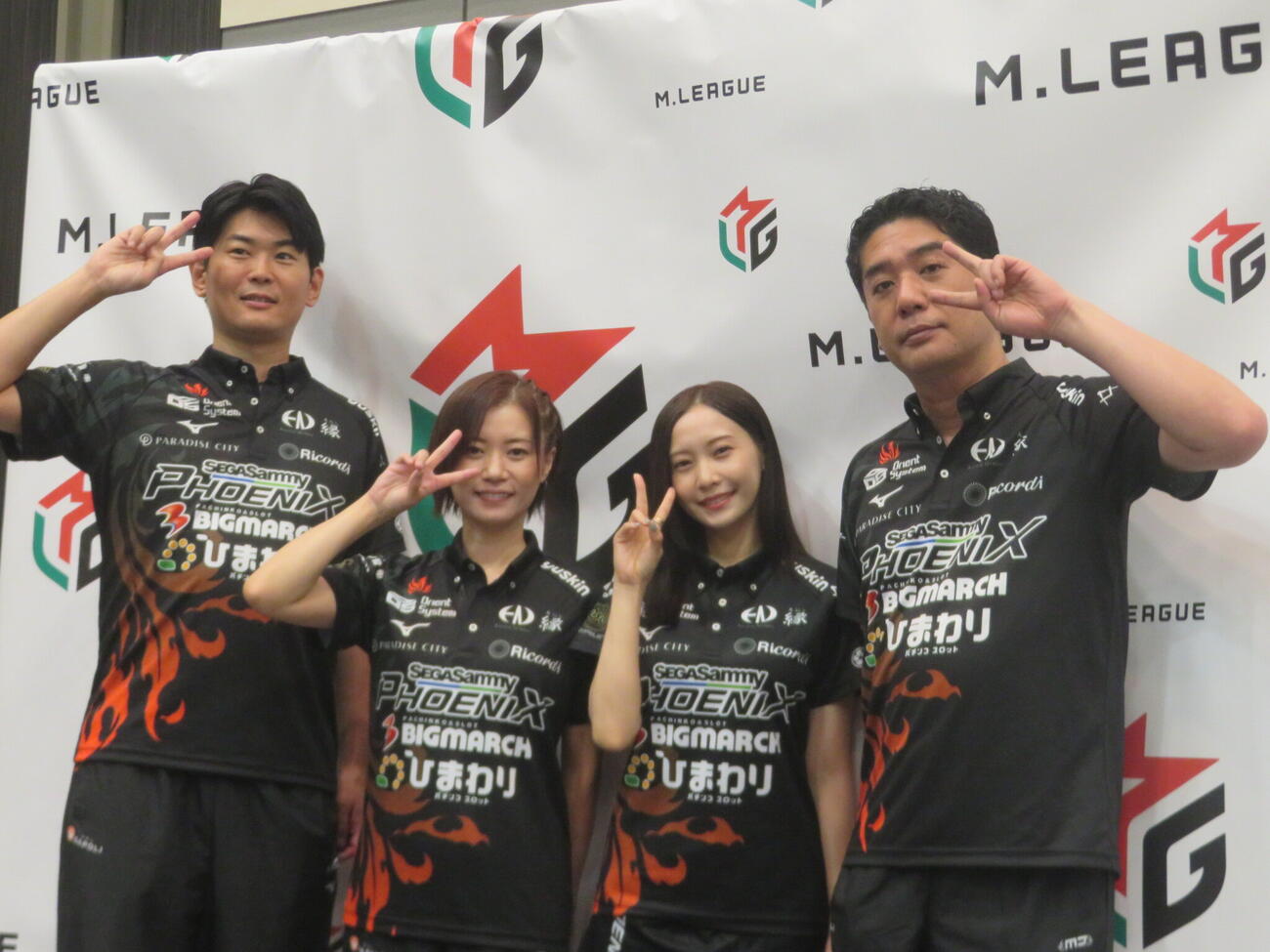麻雀のプロリーグ「Mリーグ2026－27シーズン開幕式」に出席したセガサミーフェニックス（撮影・川田和博）