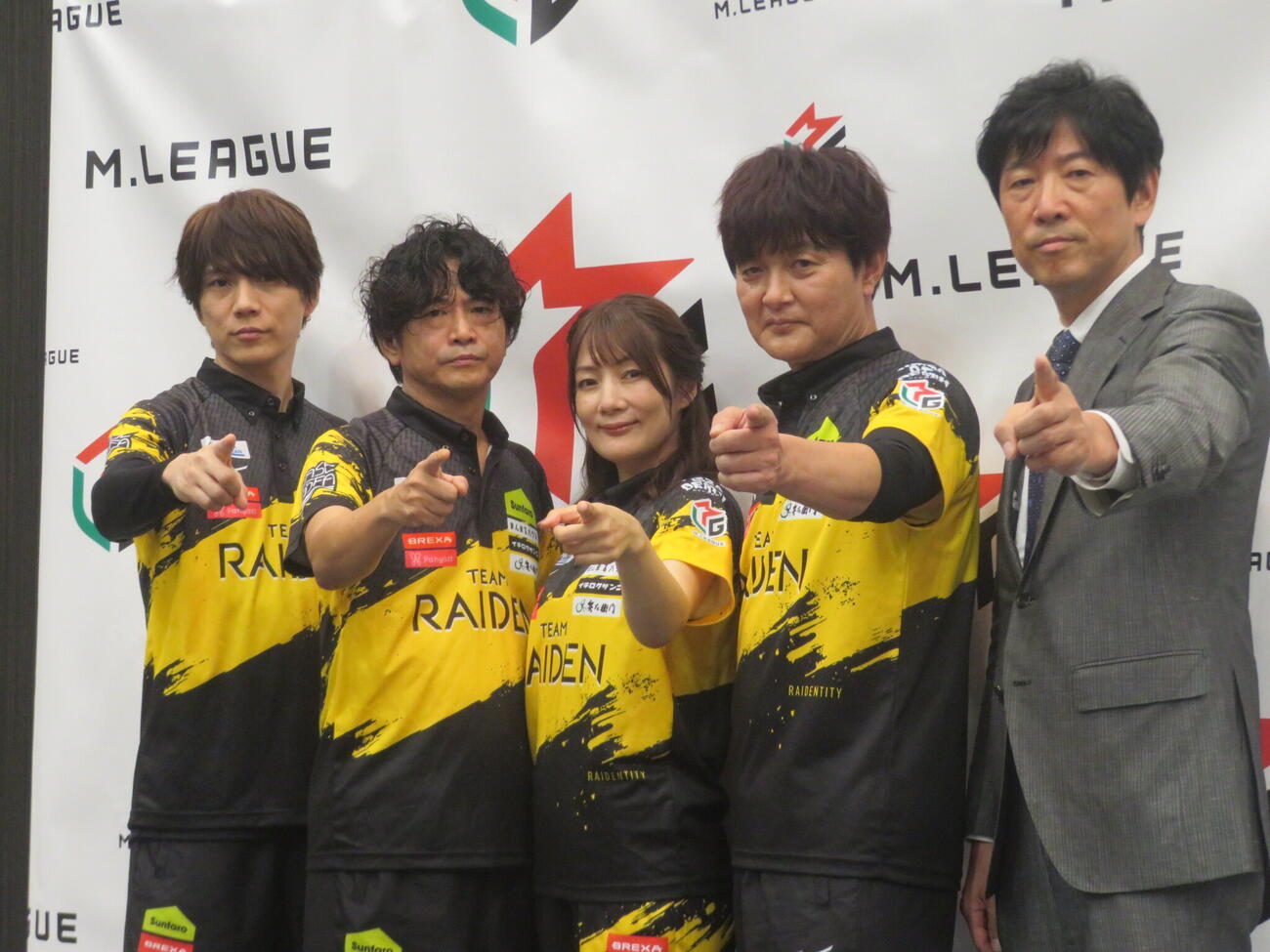 麻雀のプロリーグ「Mリーグ2026－27シーズン開幕式」に出席したTEAM RAIDEN／雷電（撮影・川田和博）