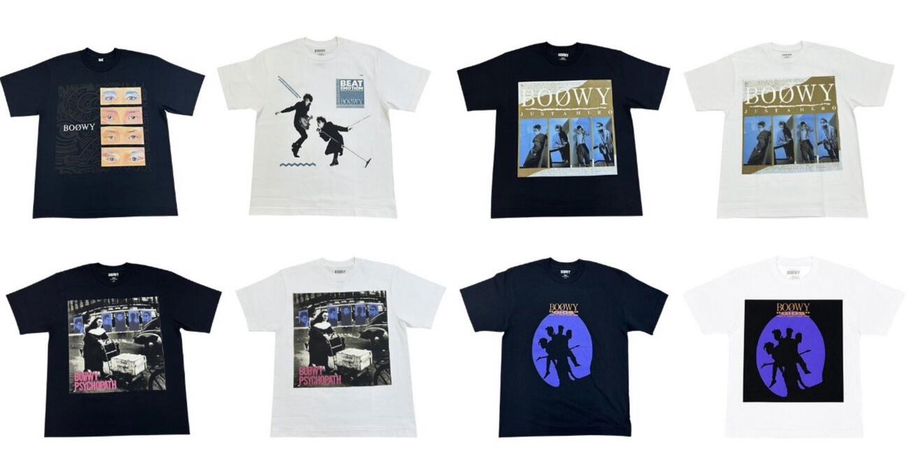 BOØWYのオリジナルジャケット写真を使用したTシャツ