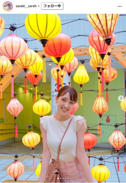 静岡朝日テレビ佐々木沙羅アナのインスタグラムから