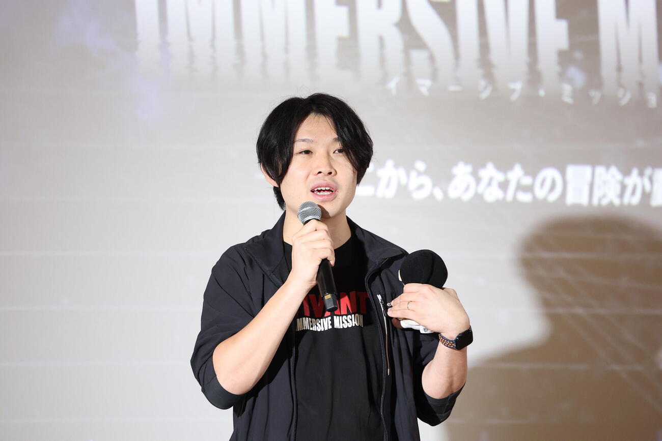 トークする宮崎陽平監督（撮影・河田真司）