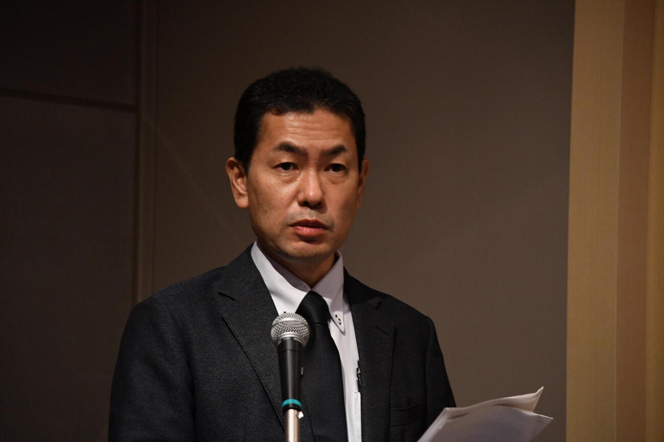 MBSラジオの虎松英樹編成局長（撮影・阪口孝志）