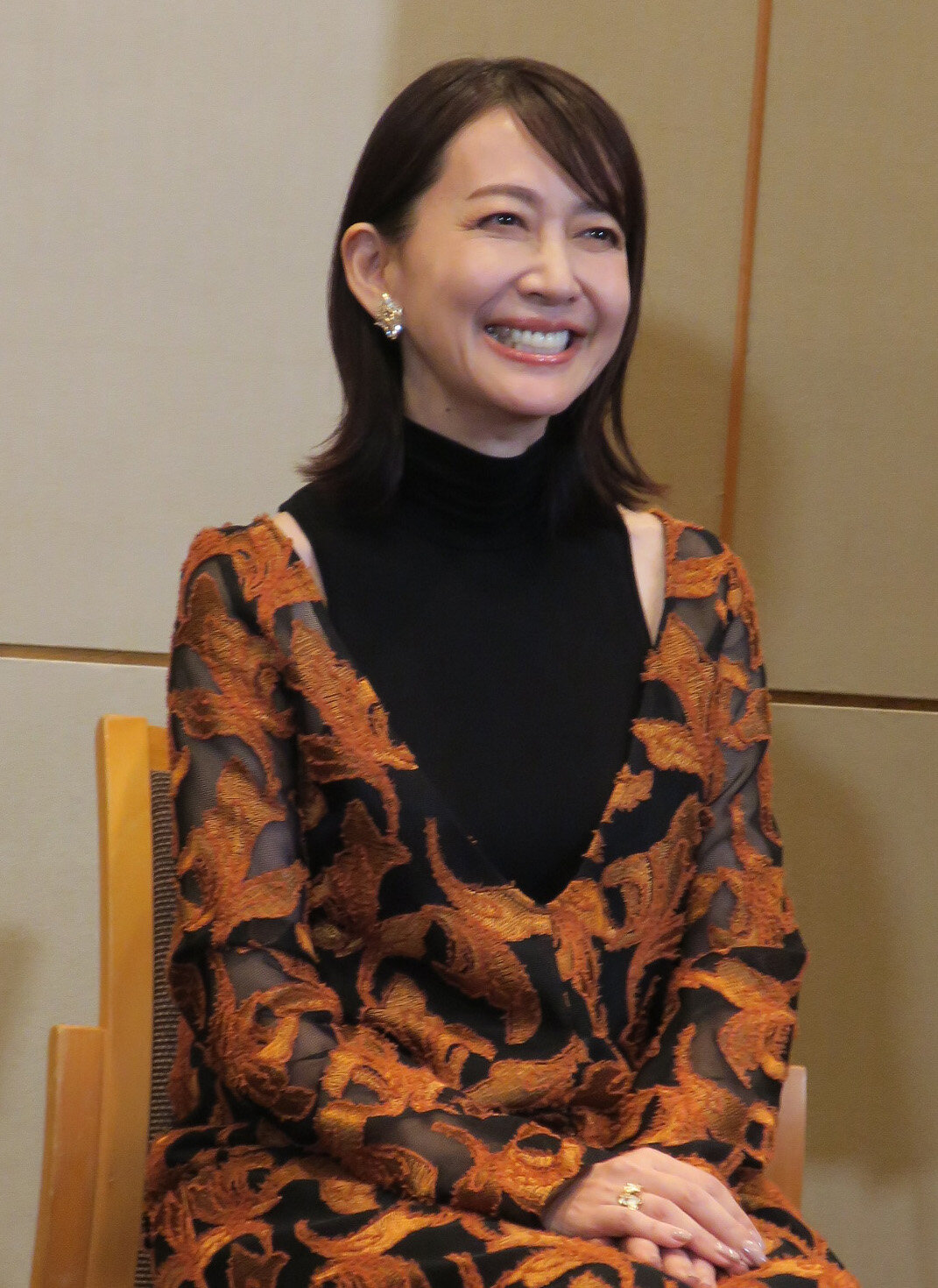 朗読劇「たとへば君　四十年の恋歌」合同取材会に出席した森口瑶子