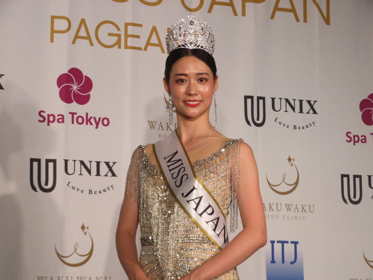 「2026ミス・ジャパン」日本大会でグランプリに輝いた神奈川県代表の中村彩乃さん（撮影・川田和博）