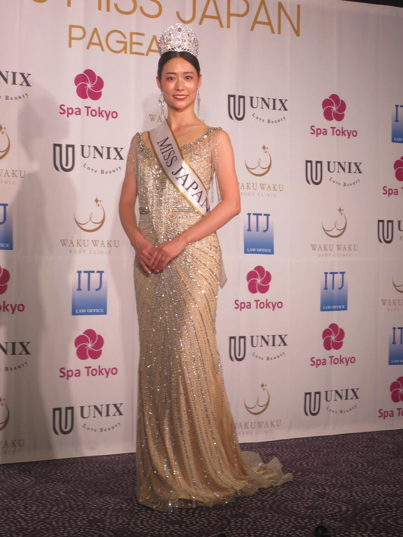 「2026ミス・ジャパン」日本大会でグランプリに輝いた神奈川県代表の中村彩乃さん（撮影・川田和博）