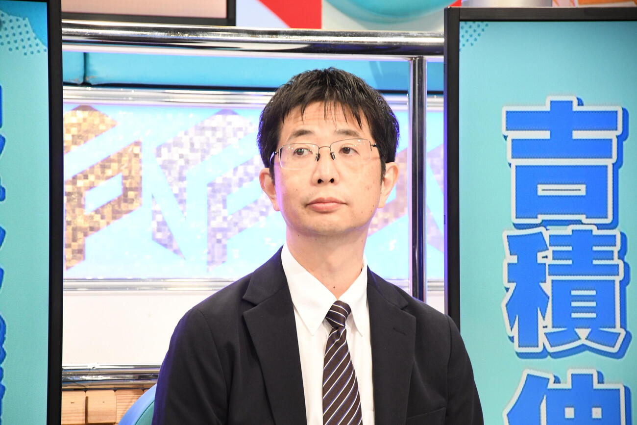 読売テレビの秋の改編説明会に出席した吉積伸介コンテンツセンター長（撮影・阪口孝志）