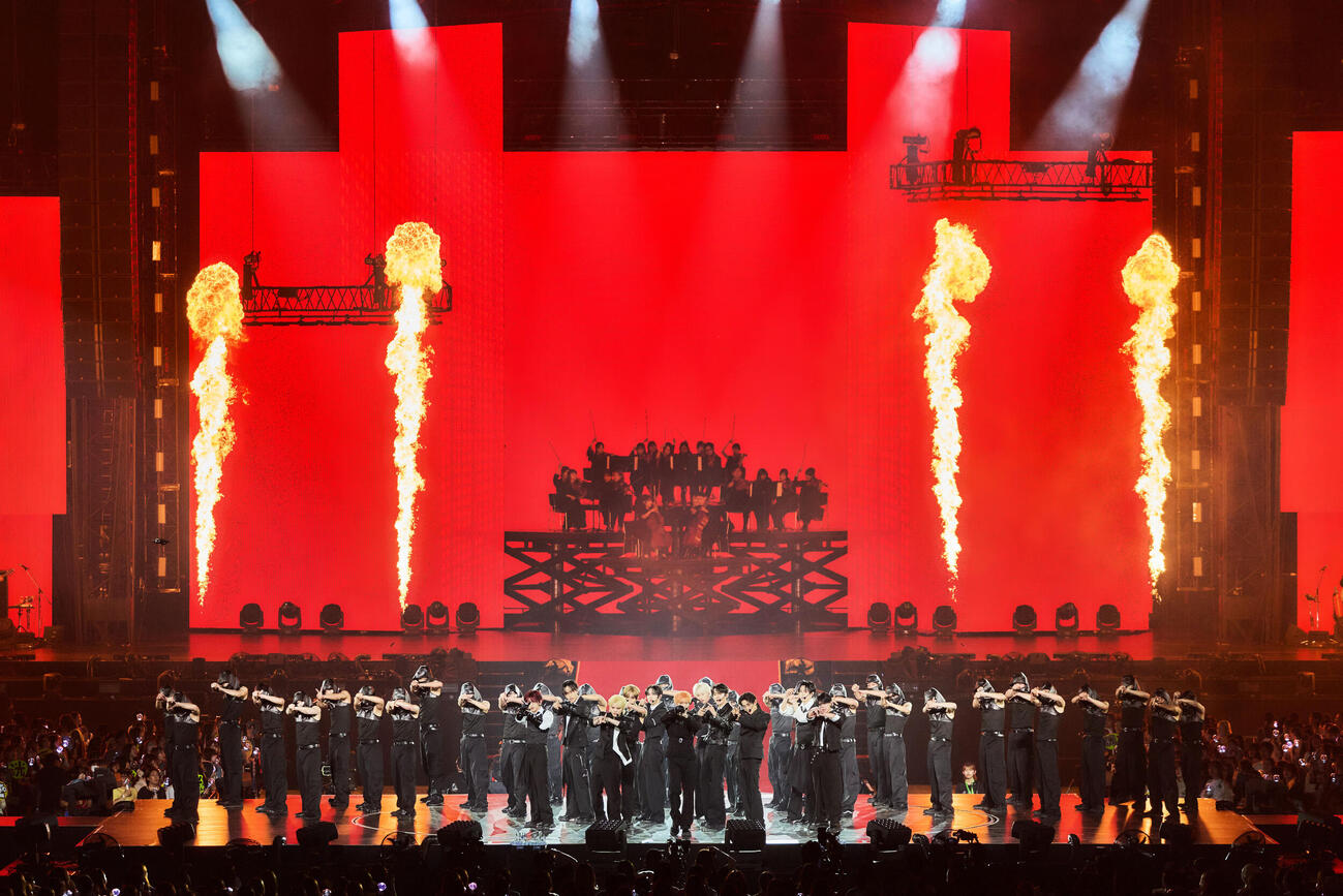 東京ドーム公演を開催したINI　（C）LAPONE ENTERTAINMENT