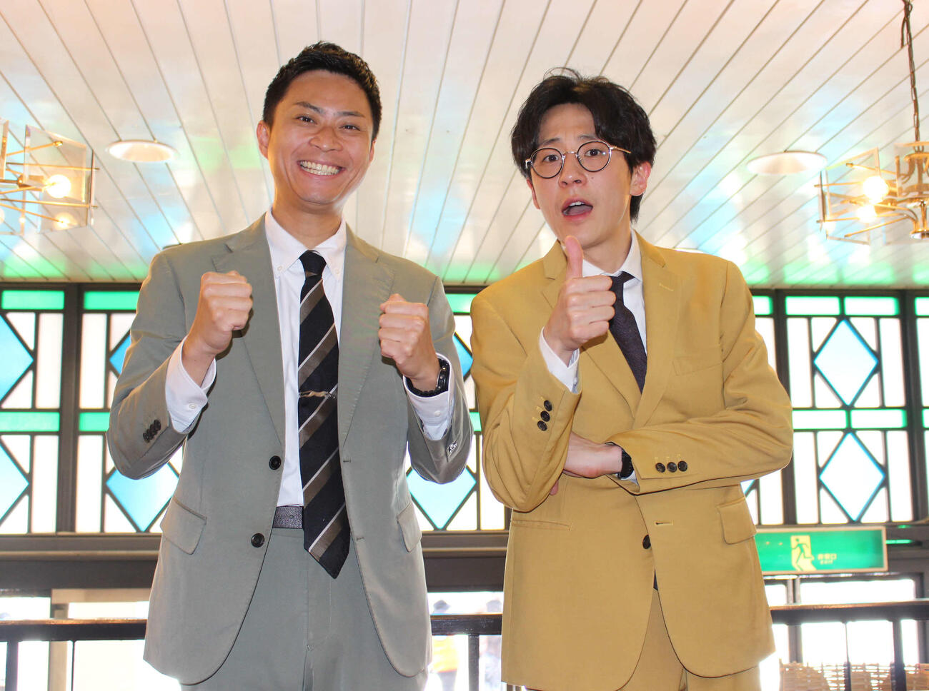 ヘンダーソンの子安裕樹（左）と中村フー（2025年6月撮影）
