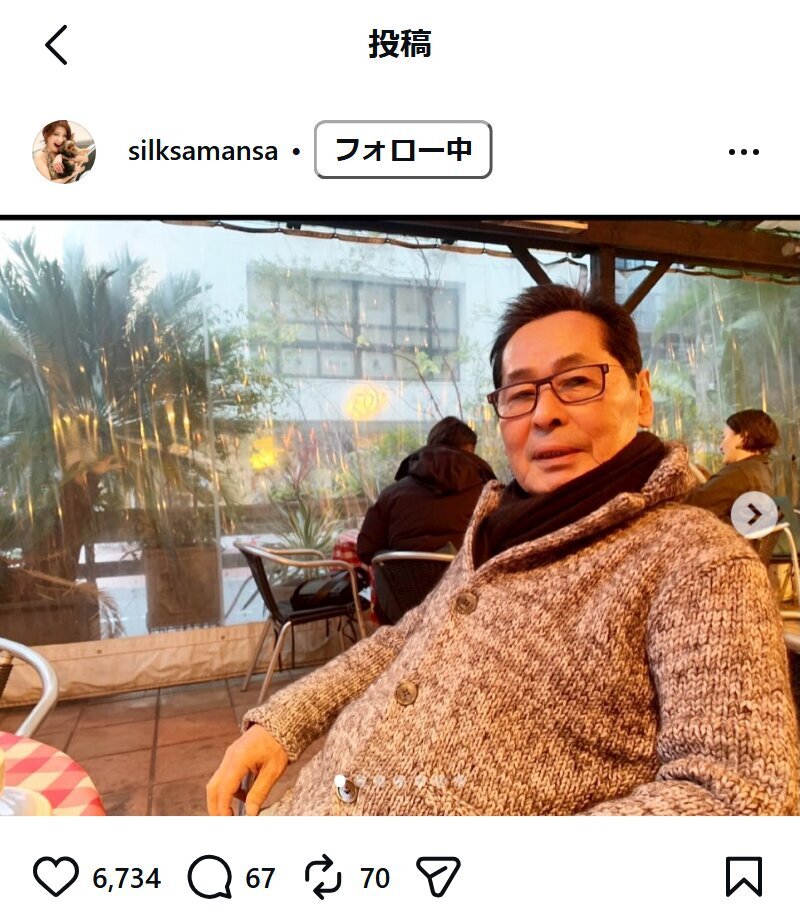 シルクのインスタグラムから