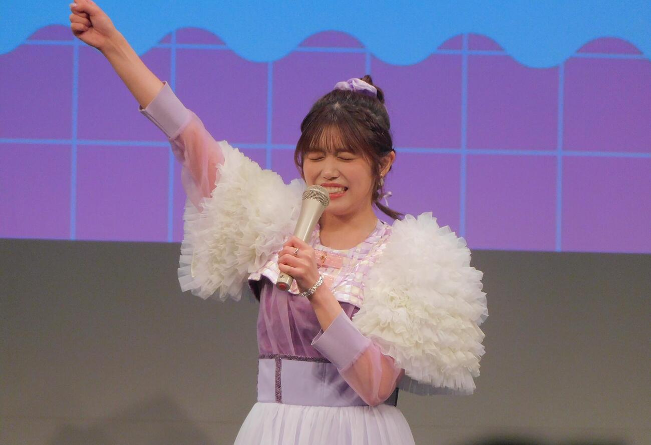 「武元唯衣　RE：START2026」を行った武元唯衣（撮影・寺本吏輝）