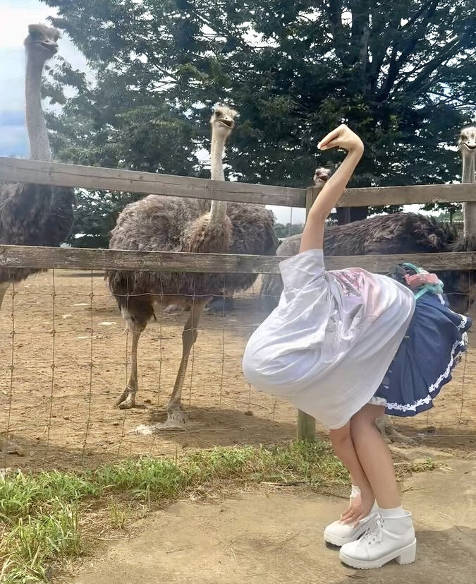 大バズりした琴吹ゆずのダチョウのものまね