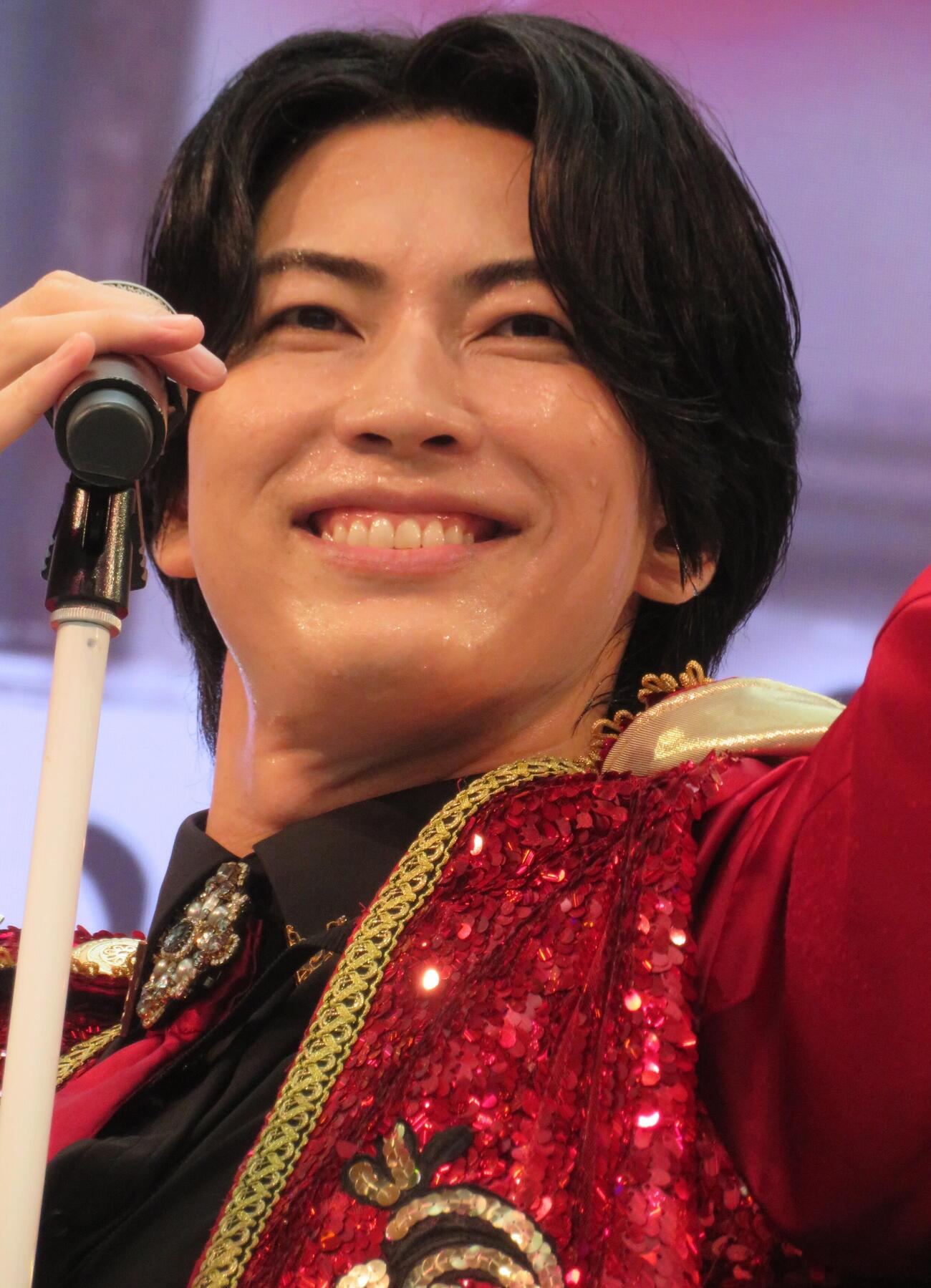 新曲「イル・テンポ・パッサ」の別バージョンを発売した記念イベントを行った風輪の翔司（撮影・松本久）
