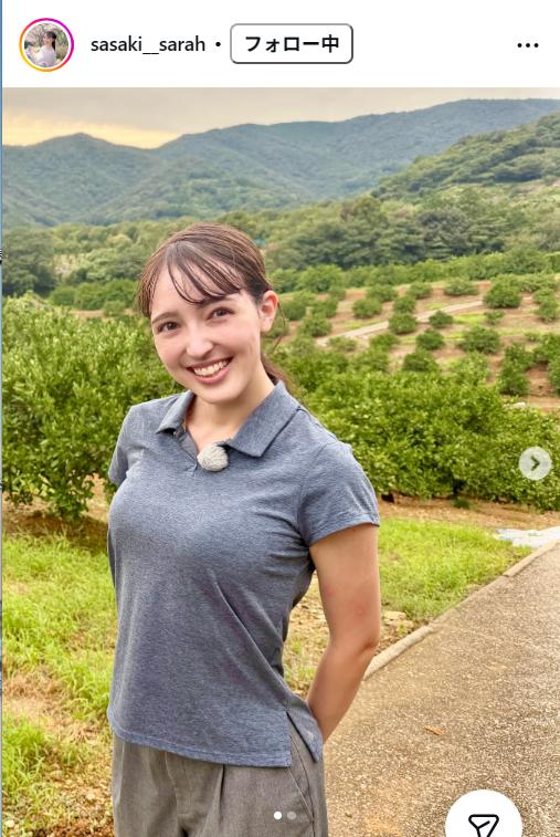 佐々木沙羅アナのインスタグラムから