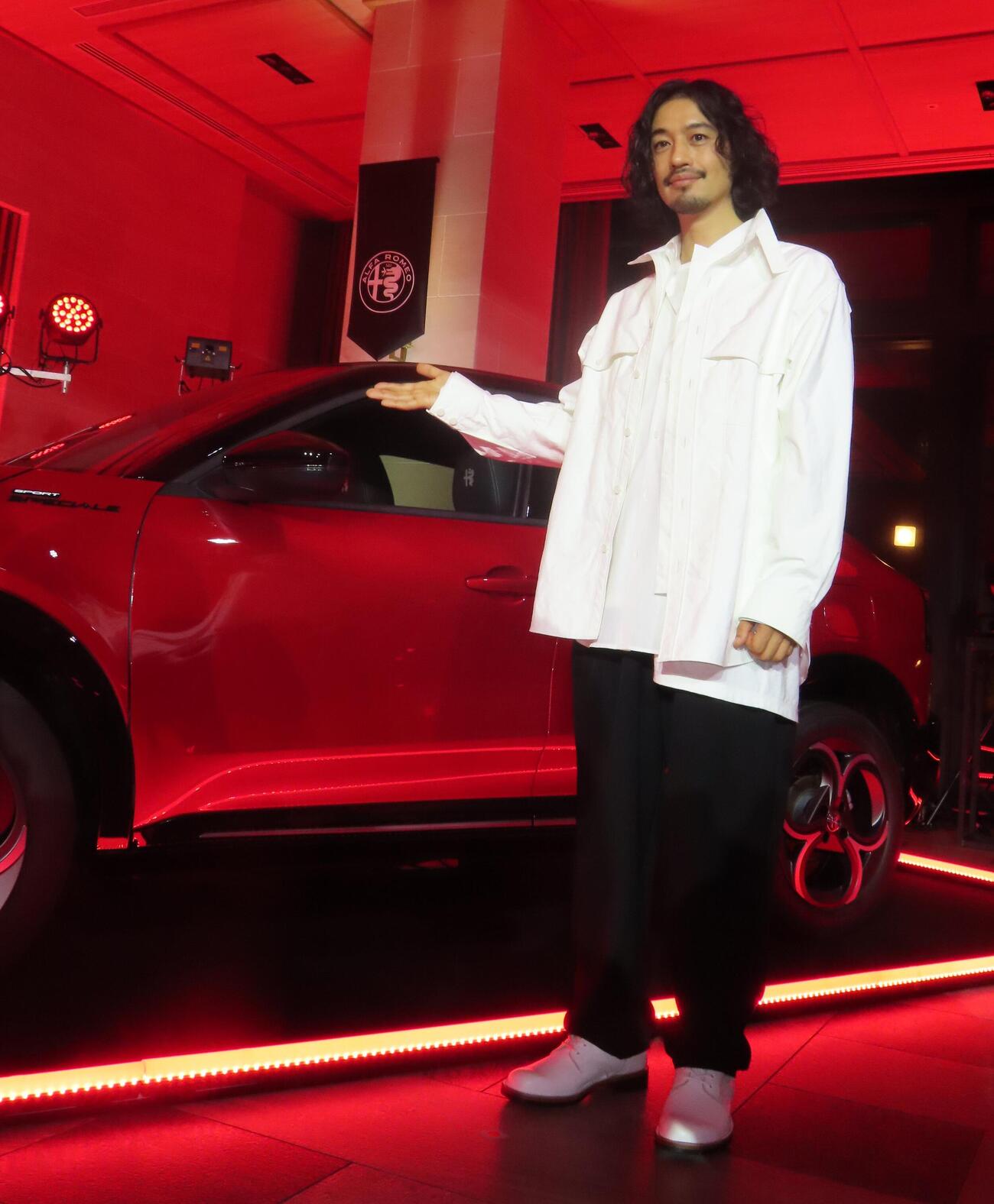 アルファロメオ新型限定車発表イベント「Alfa Romeo Una Notte Speciale」に出席した斎藤工（撮影・会田京叶）