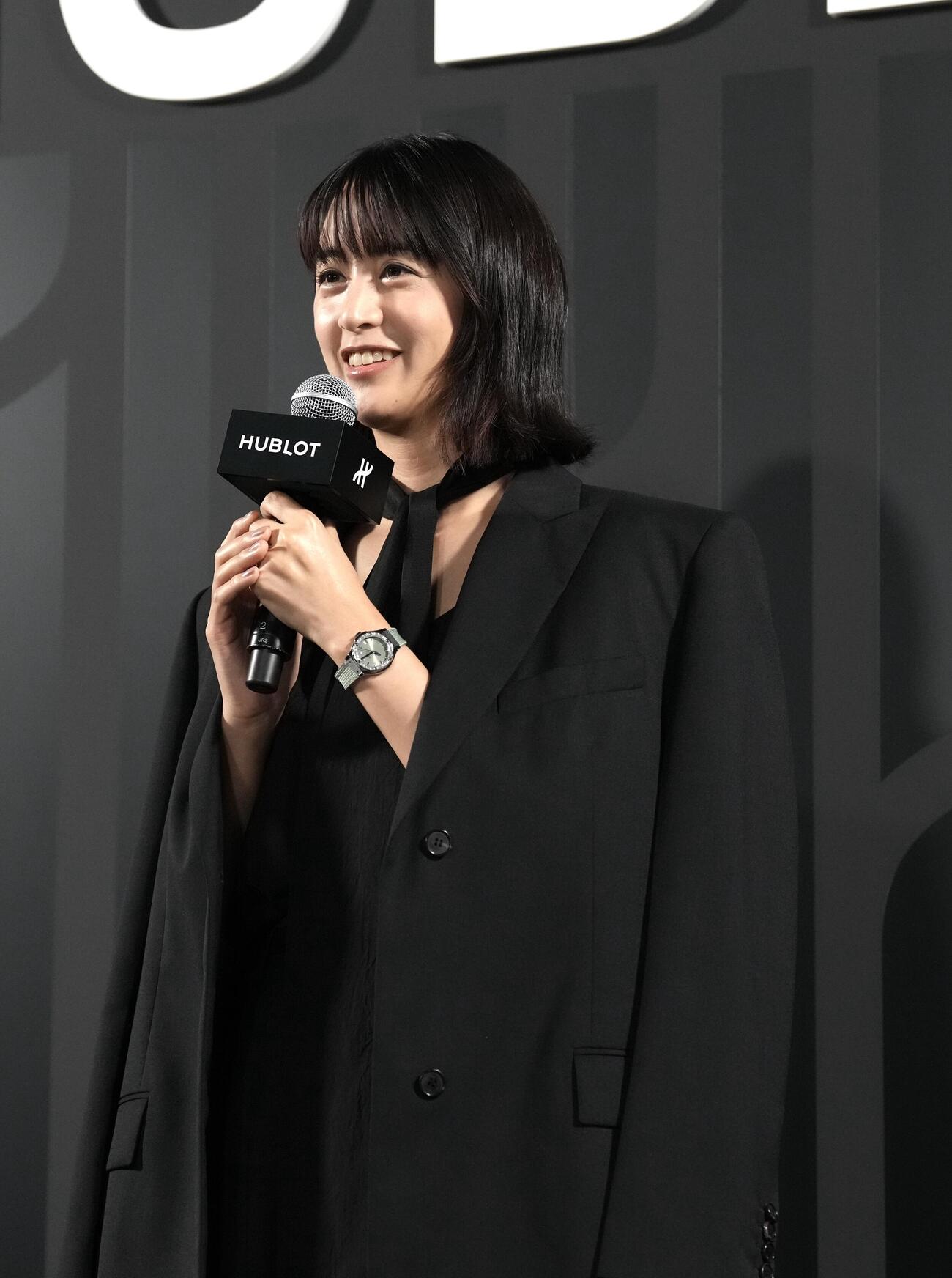 「HUBLOT NIGHT」でトークする山本美月（撮影・小島史椰）