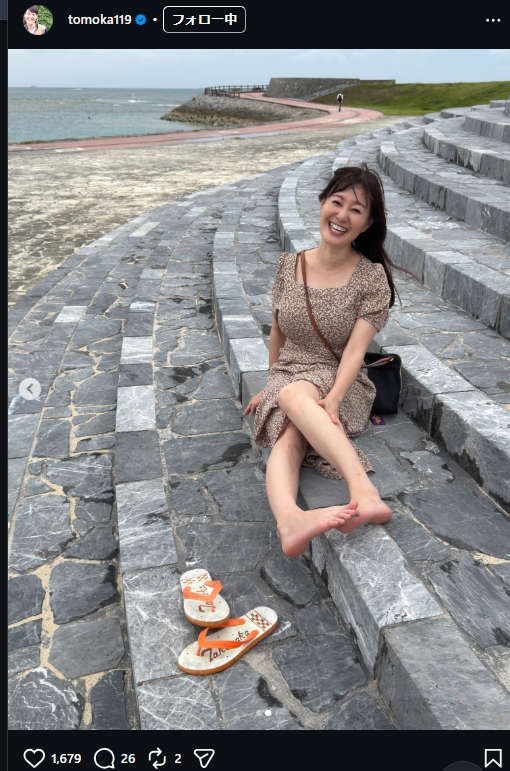 竹中知華アナのインスタグラムから