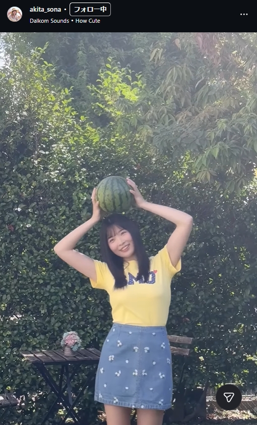 秋田そなのインスタグラムから