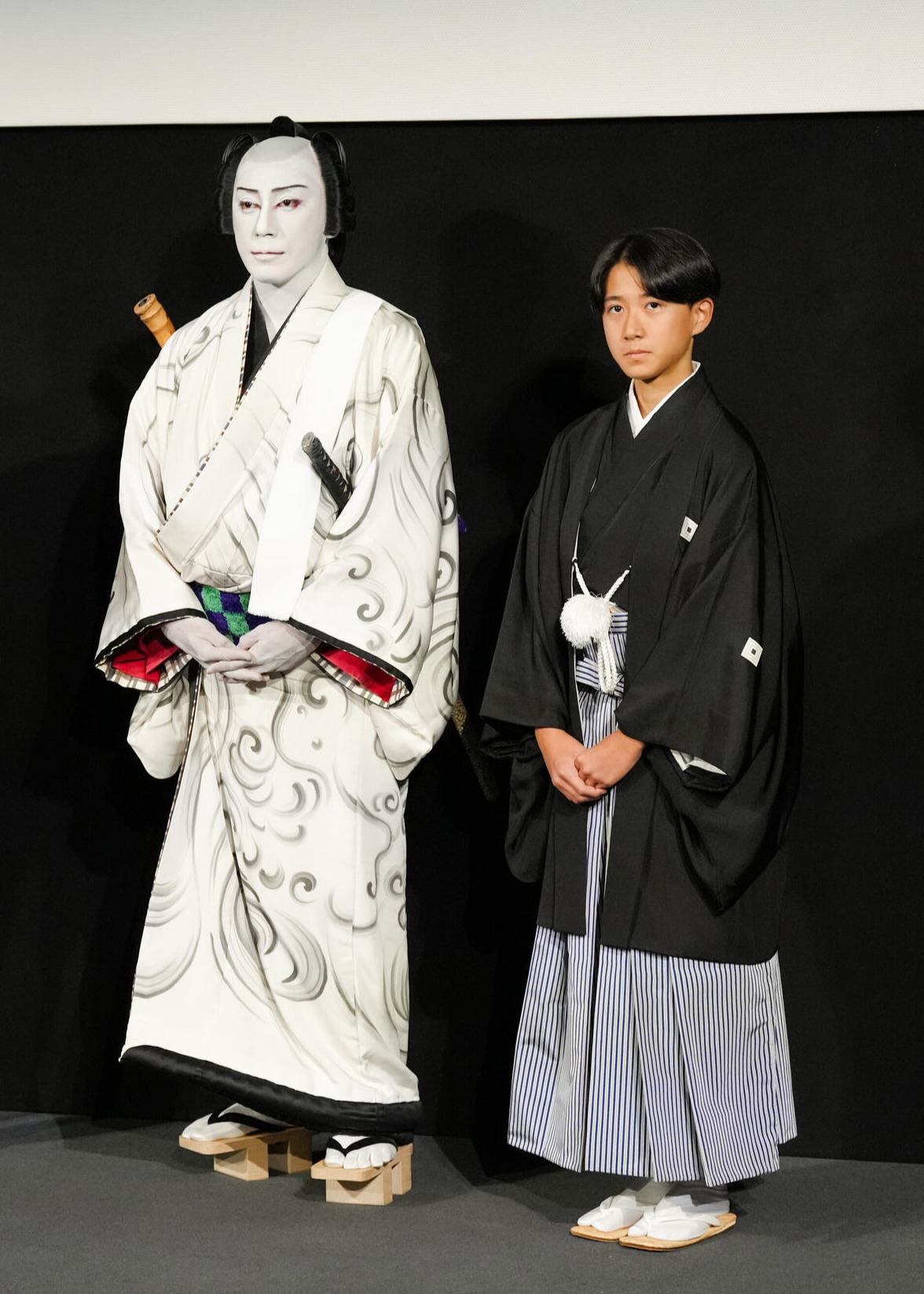 左から市川團十郎、市川新之助（2026年9月撮影）