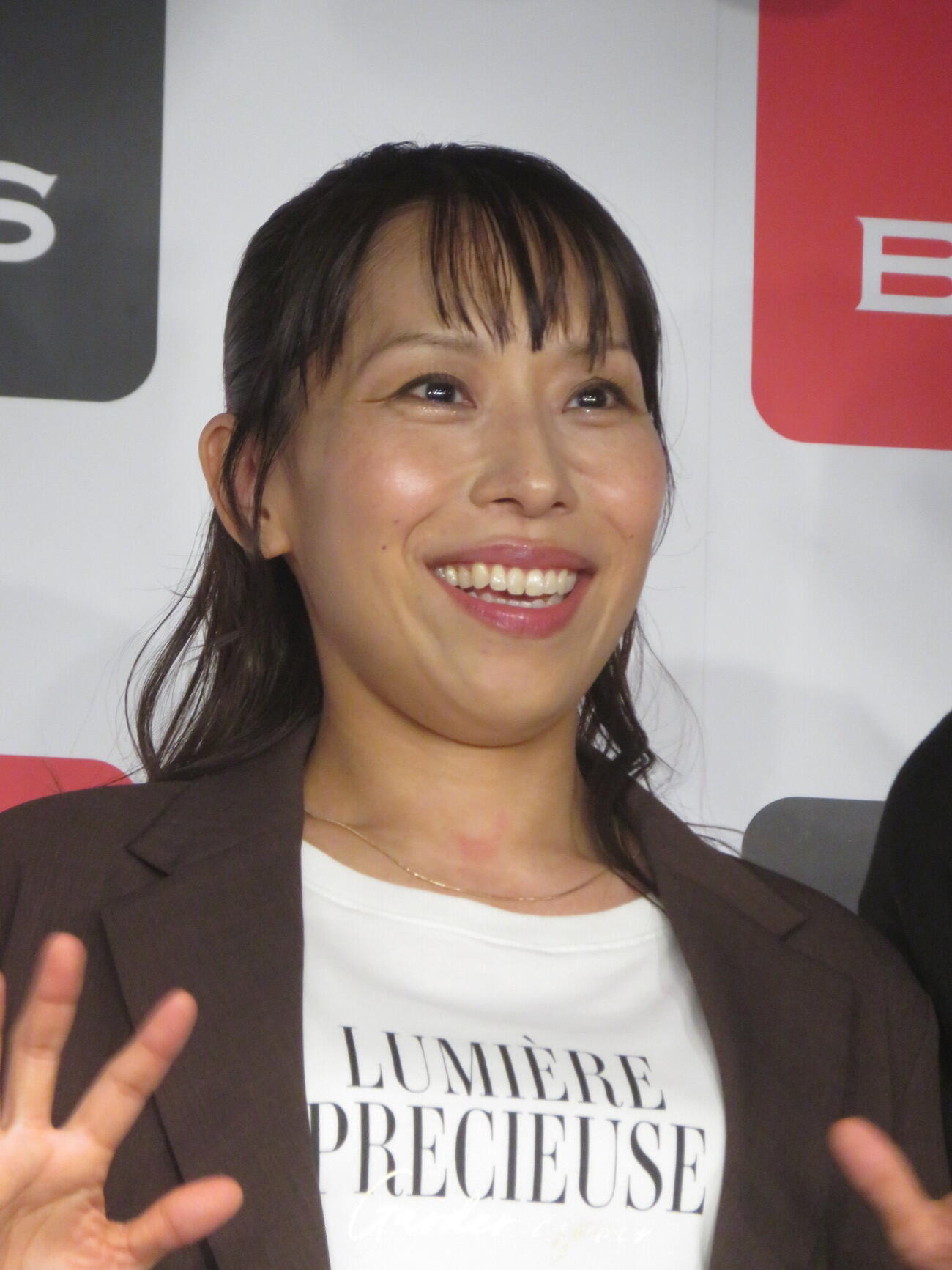 「NEWS小山慶一郎×みきママの超簡単おうちごはんレシピ　小山姉弟の食卓」発売記念イベントに出席したみきママ（撮影・川田和博）

