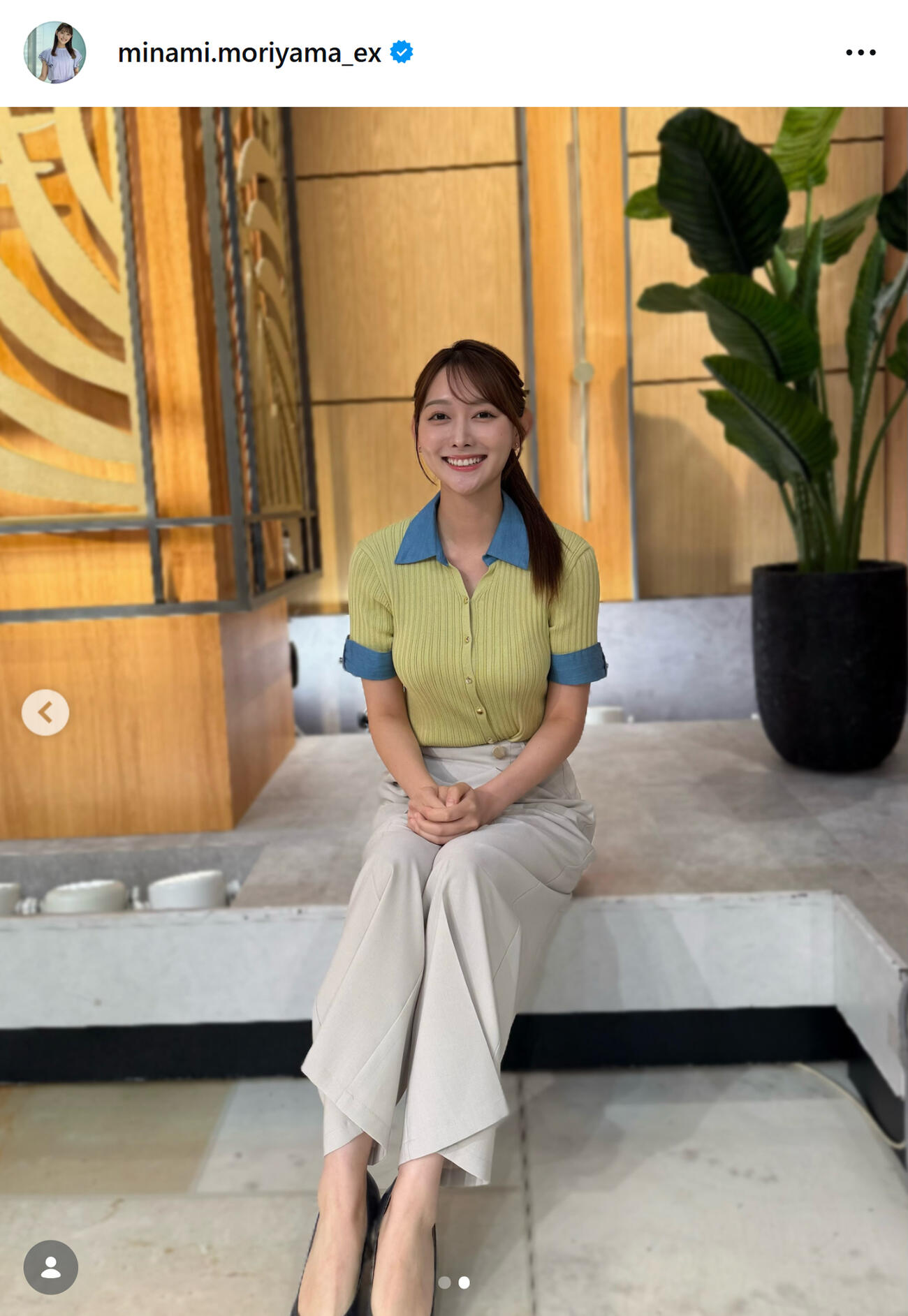 テレ朝森山みなみアナのインスタグラムから