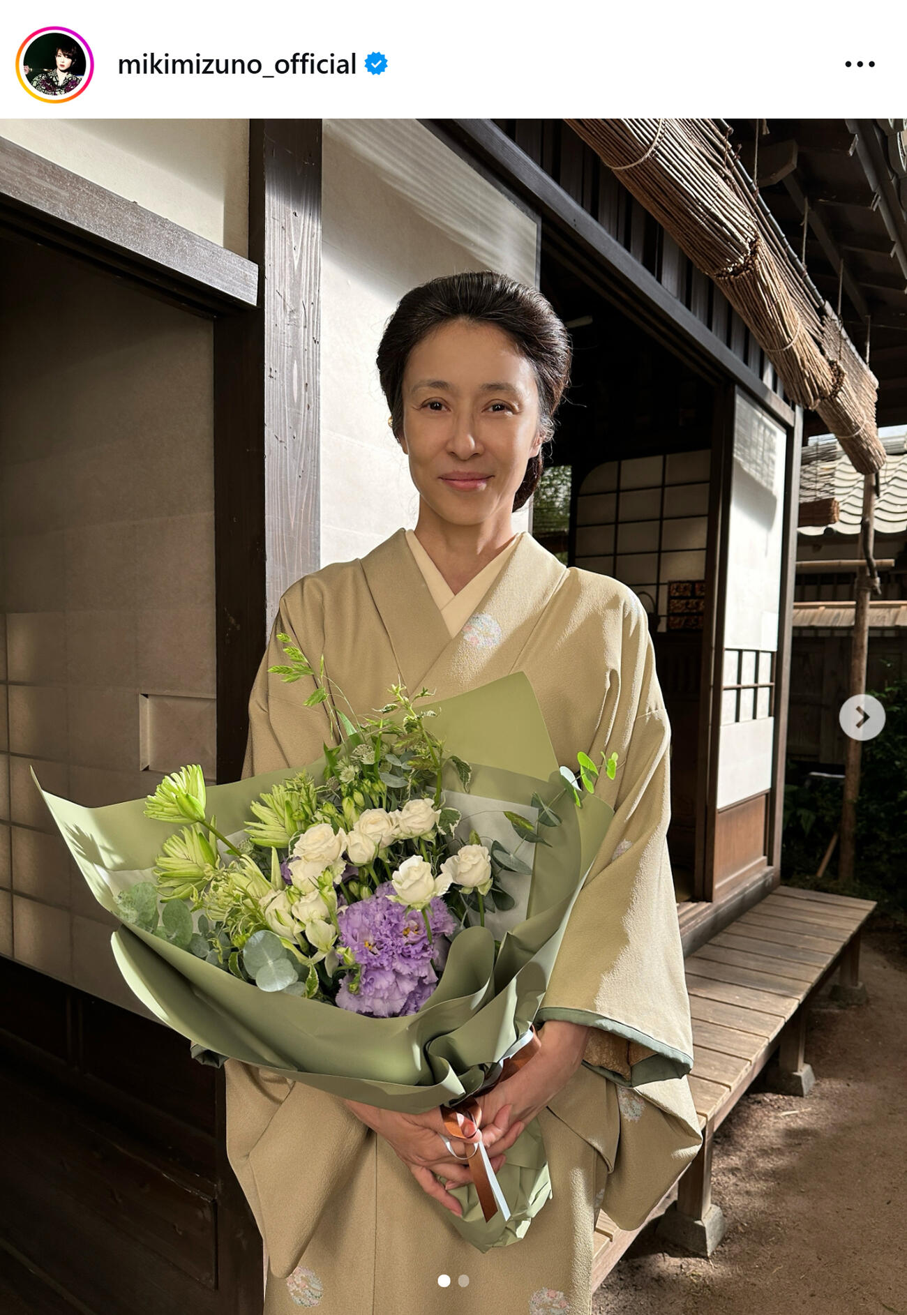 美津を演じた水野美紀（水野美紀のインスタグラムから）