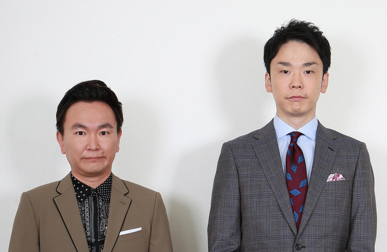 かまいたちの山内健司（左）と濱家隆一（2020年10月撮影）