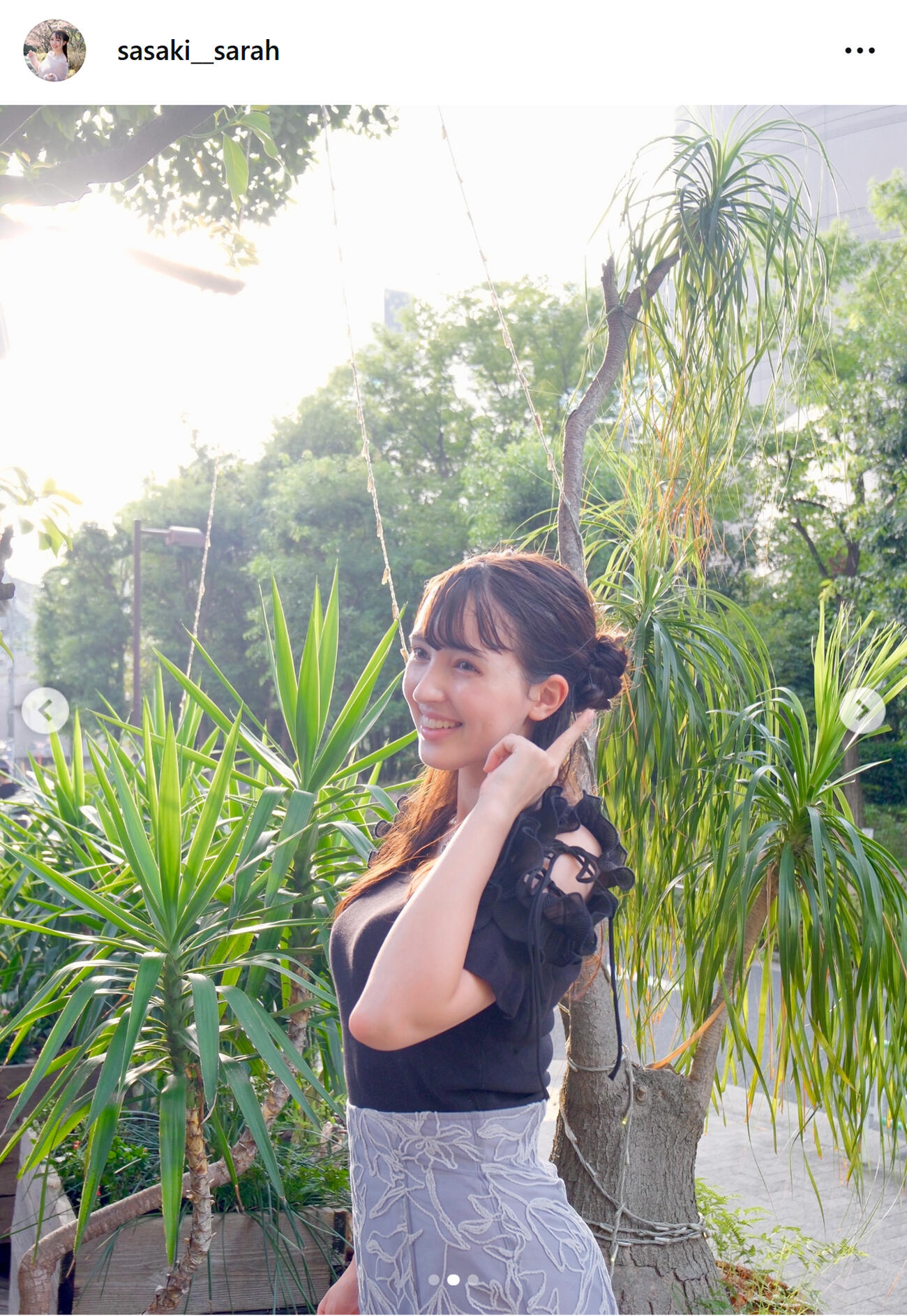 静岡朝日テレビ佐々木沙羅アナのインスタグラムから