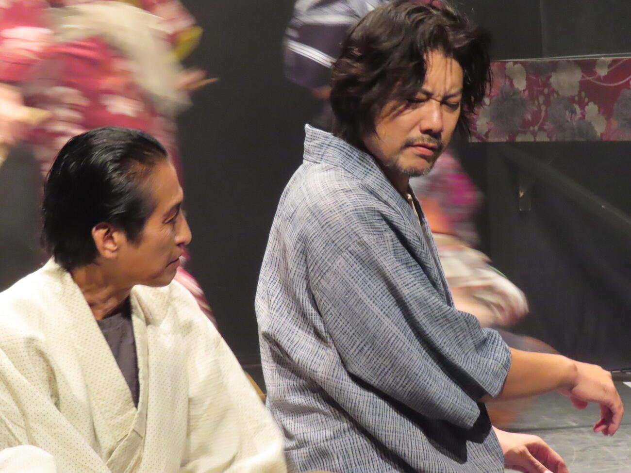 「オレノカタワレ～紅蓮の章～」ゲネプロに臨んだ大沢樹生（左）と兼崎健太郎（撮影・鎌田良美）