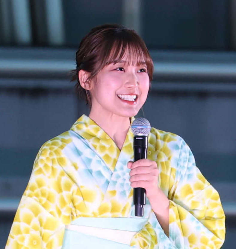 テレビ朝日・松岡朱里アナウンサー（2025年8月撮影）