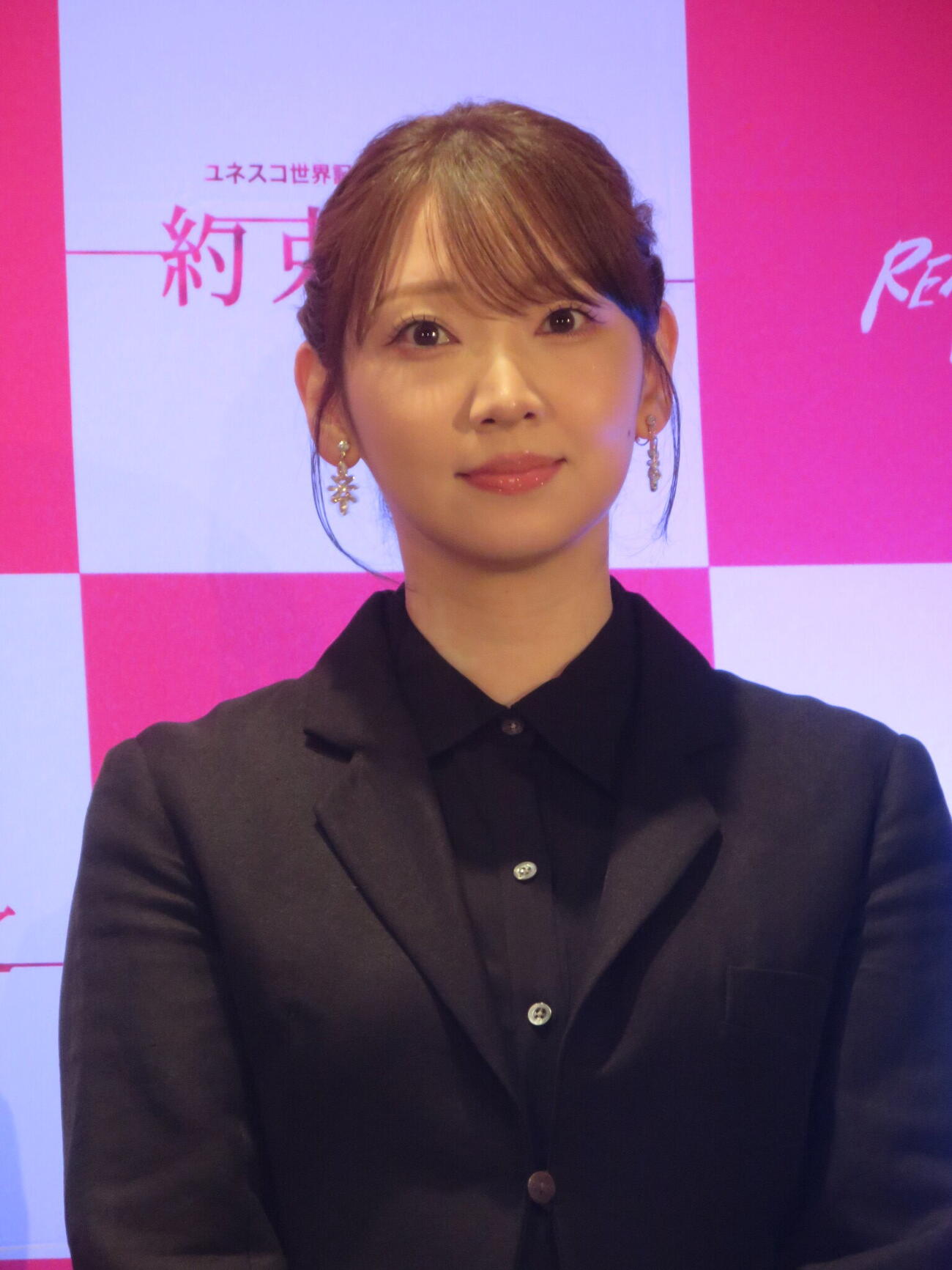 朗読劇READING WORLDユネスコ世界記憶遺産舞鶴への生還「約束の果て」（再演）公演前会見に出席した井上麻里奈（撮影・川田和博）