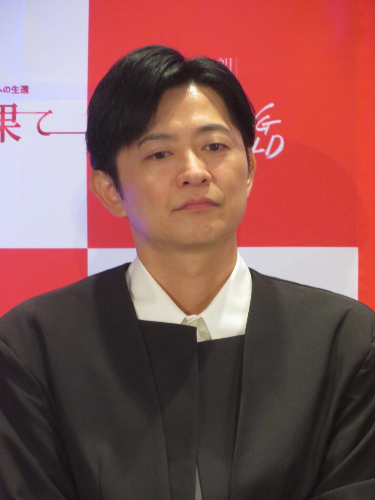 朗読劇READING WORLDユネスコ世界記憶遺産舞鶴への生還「約束の果て」（再演）公演前会見に出席した下野紘（撮影・川田和博）