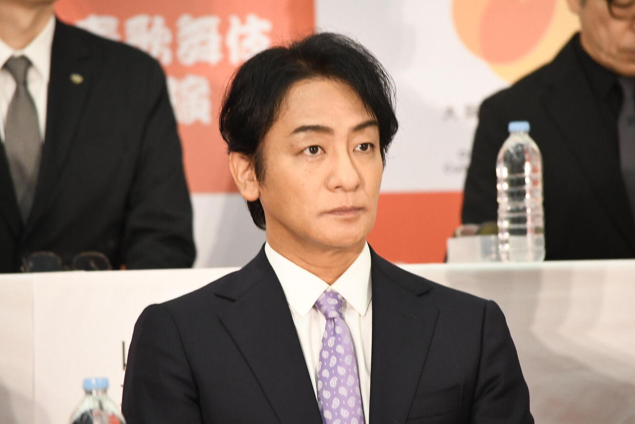 「壽　初春歌舞伎特別公演」の記者会見に出席した片岡愛之助（撮影・阪口孝志）