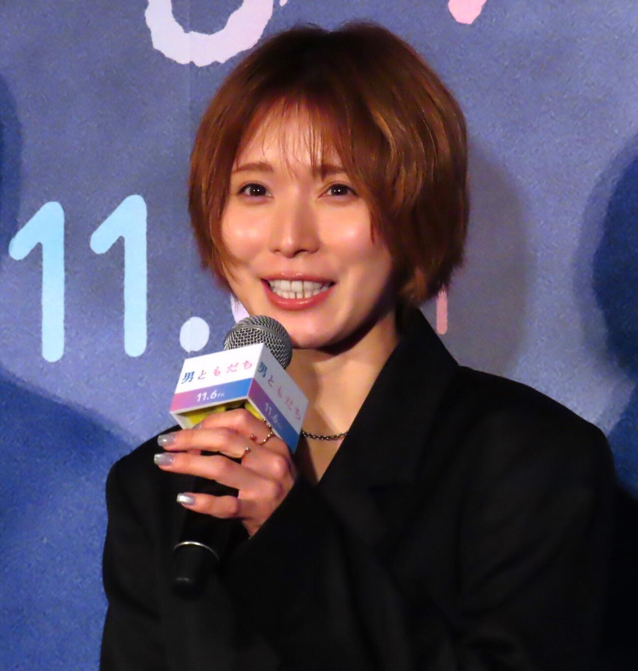 「男ともだち」完成報告試写会に出席した松岡茉優