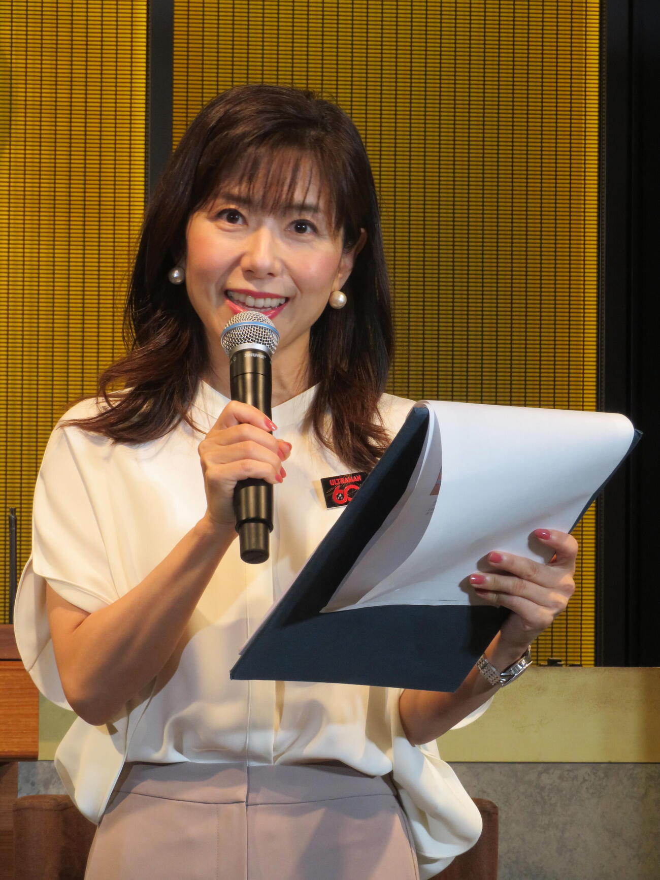 「ナビタイマー・ウルトラマン　リミテッド　エディション」メディア発表会に出席した松下恵（撮影・村上幸将）