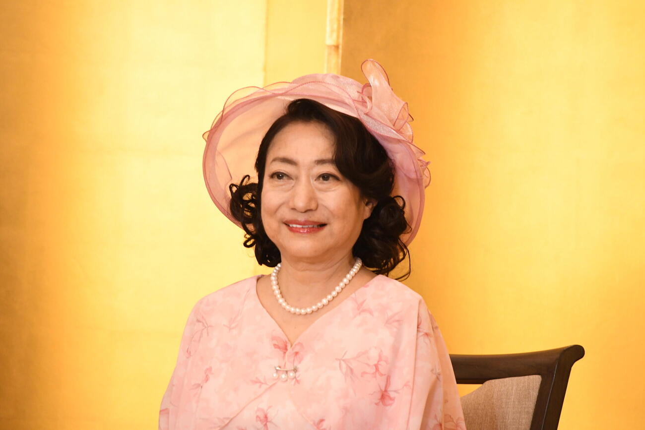 舞台「三婆」の取材会に出席した山村紅葉（撮影・阪口孝志）