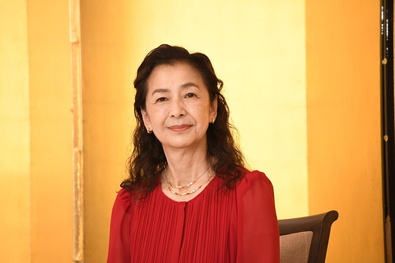 舞台「三婆」の取材会に出席した高橋惠子（撮影・阪口孝志）
