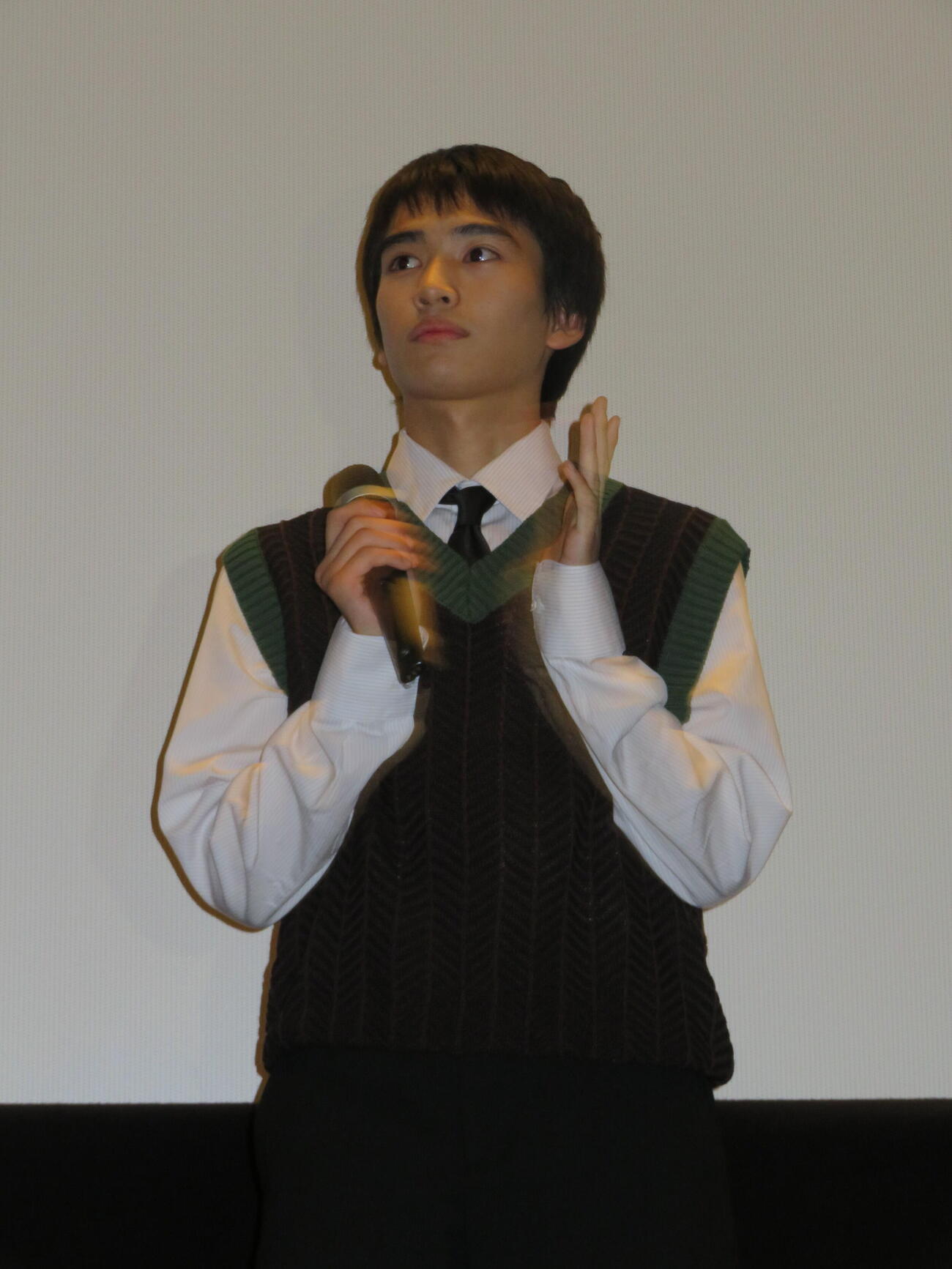 映画「遥かな町へ」完成披露イベントに登壇した及川桃利（撮影・村上幸将）