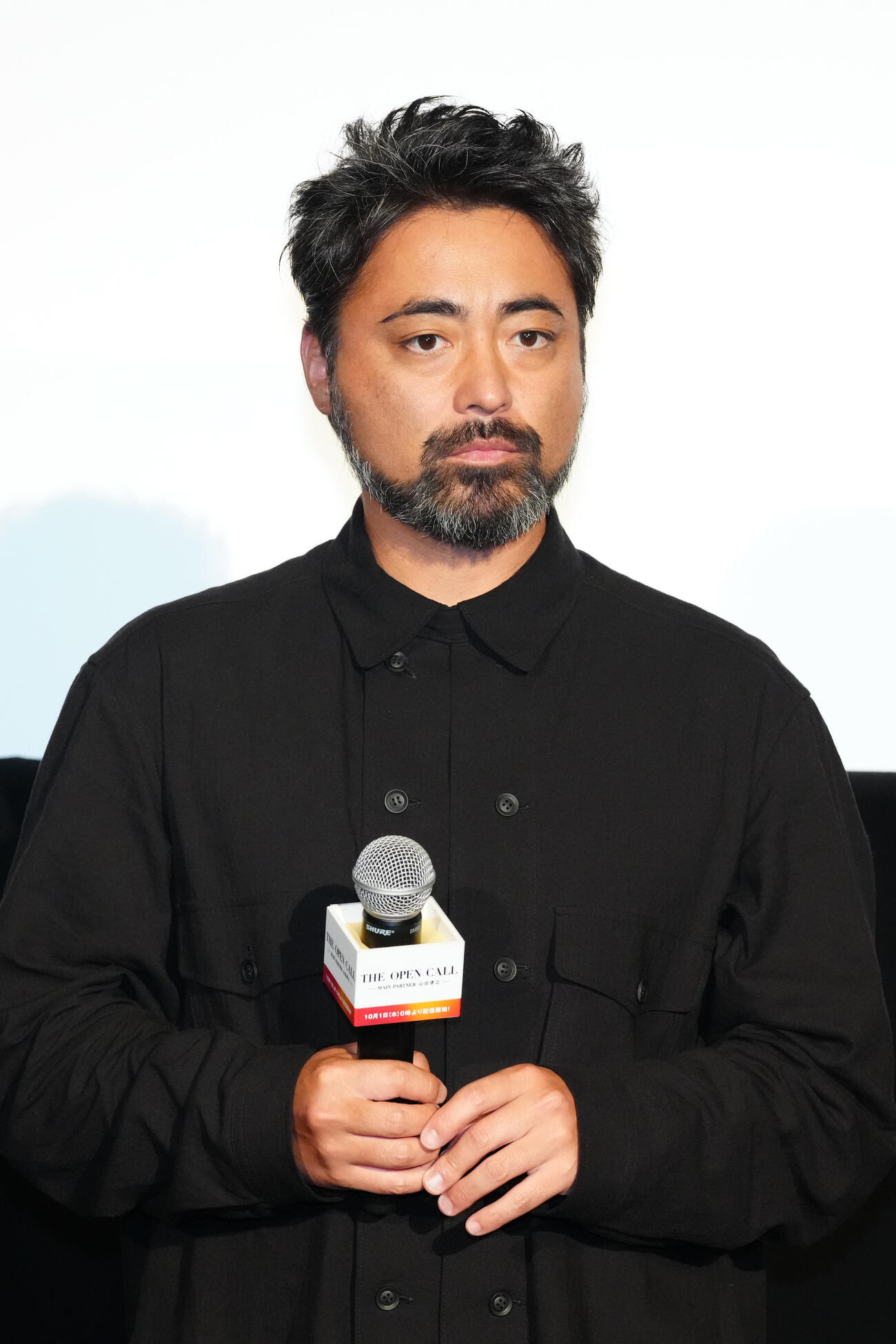 オーディション番組「THE OPEN CALLーMAIN PARTNER　山田孝之ー」配信記念先行上映イベントに登壇する山田孝之（撮影・江口和貴）