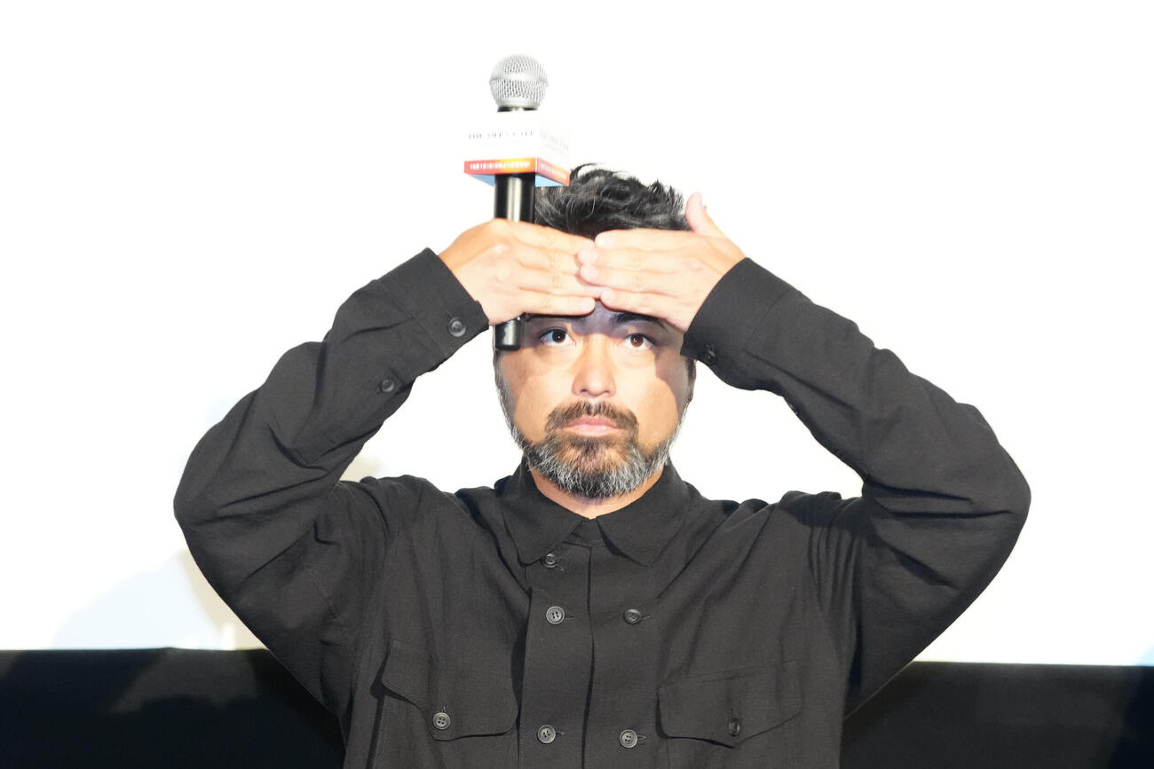 オーディション番組「THE OPEN CALLーMAIN PARTNER　山田孝之ー」配信記念先行上映イベントに登壇する山田孝之（撮影・江口和貴）