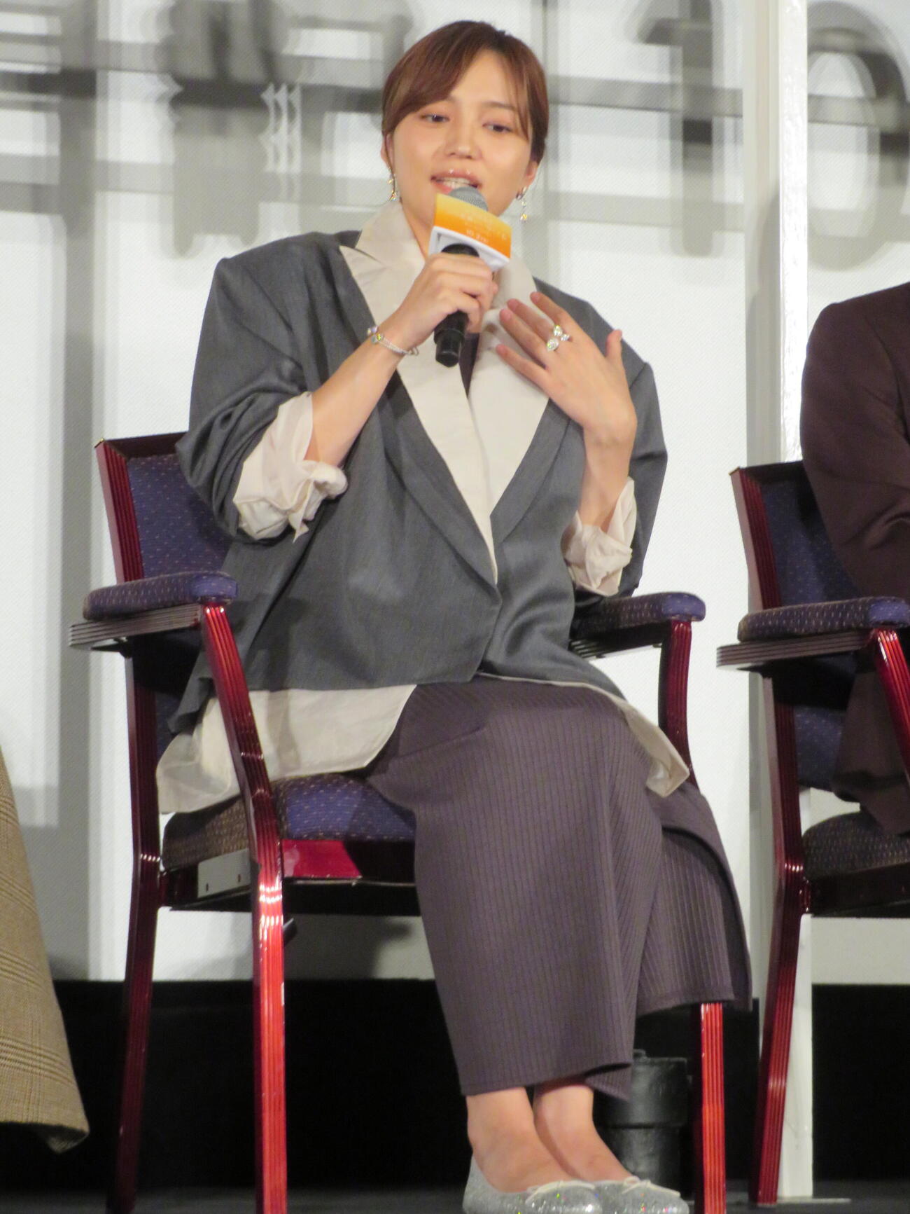 映画「ママがもうこの世界にいなくても　私の命の日記」公開前夜祭舞台あいさつに登壇した川口春奈（撮影・村上幸将）