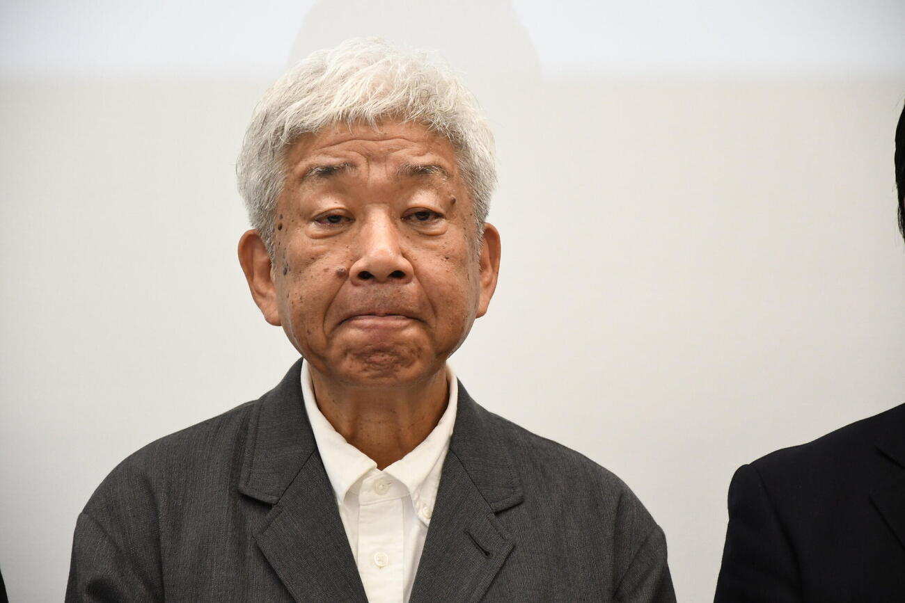 一般社団法人GeeSPORTS協会の設立発表記者会見に出席した大﨑洋代表理事（撮影・阪口孝志）
