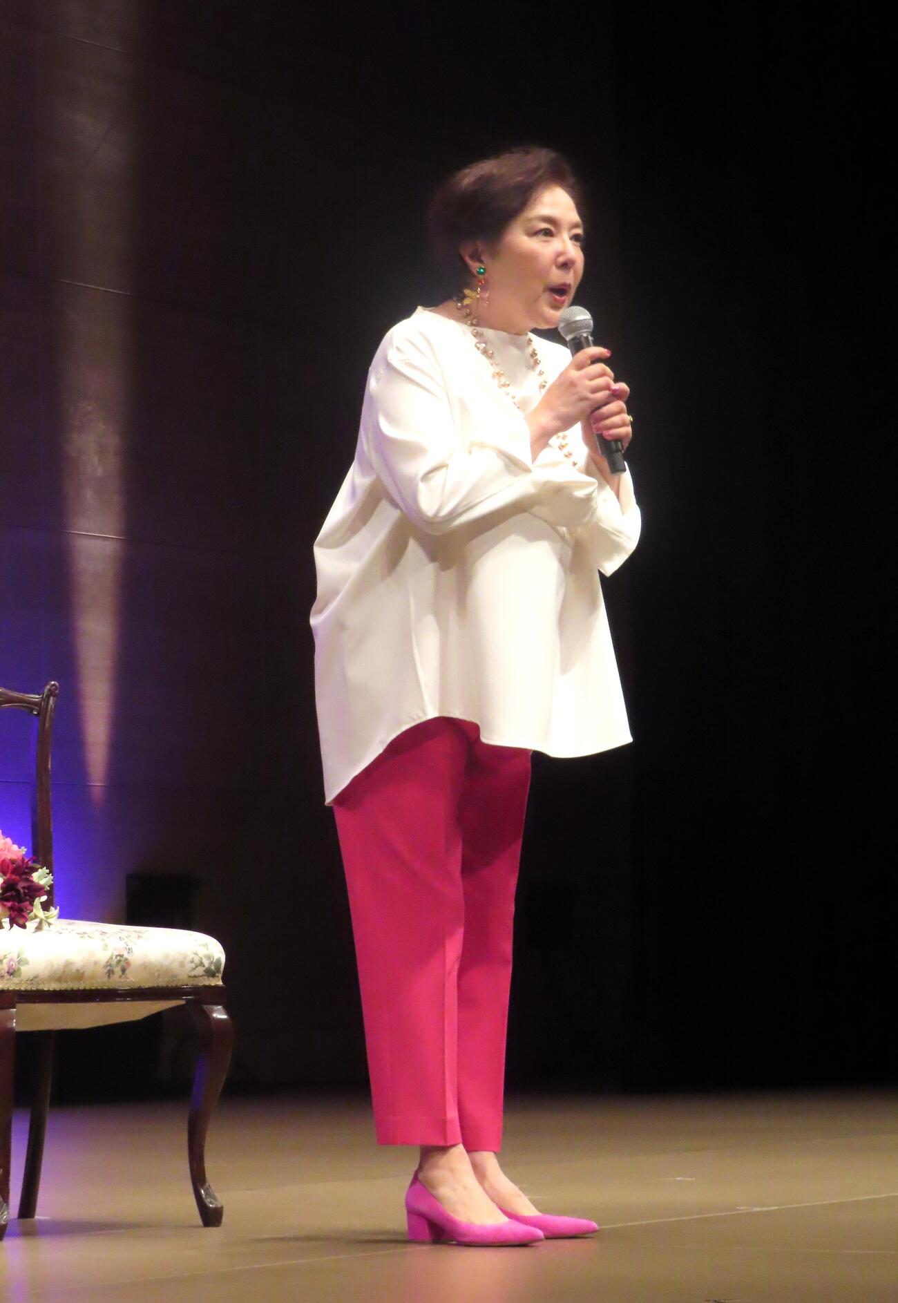 乳がん啓発イベント「ピンクリボンフェスティバル2026オープニングナイト」に出席した麻倉未稀（撮影・会田京叶）