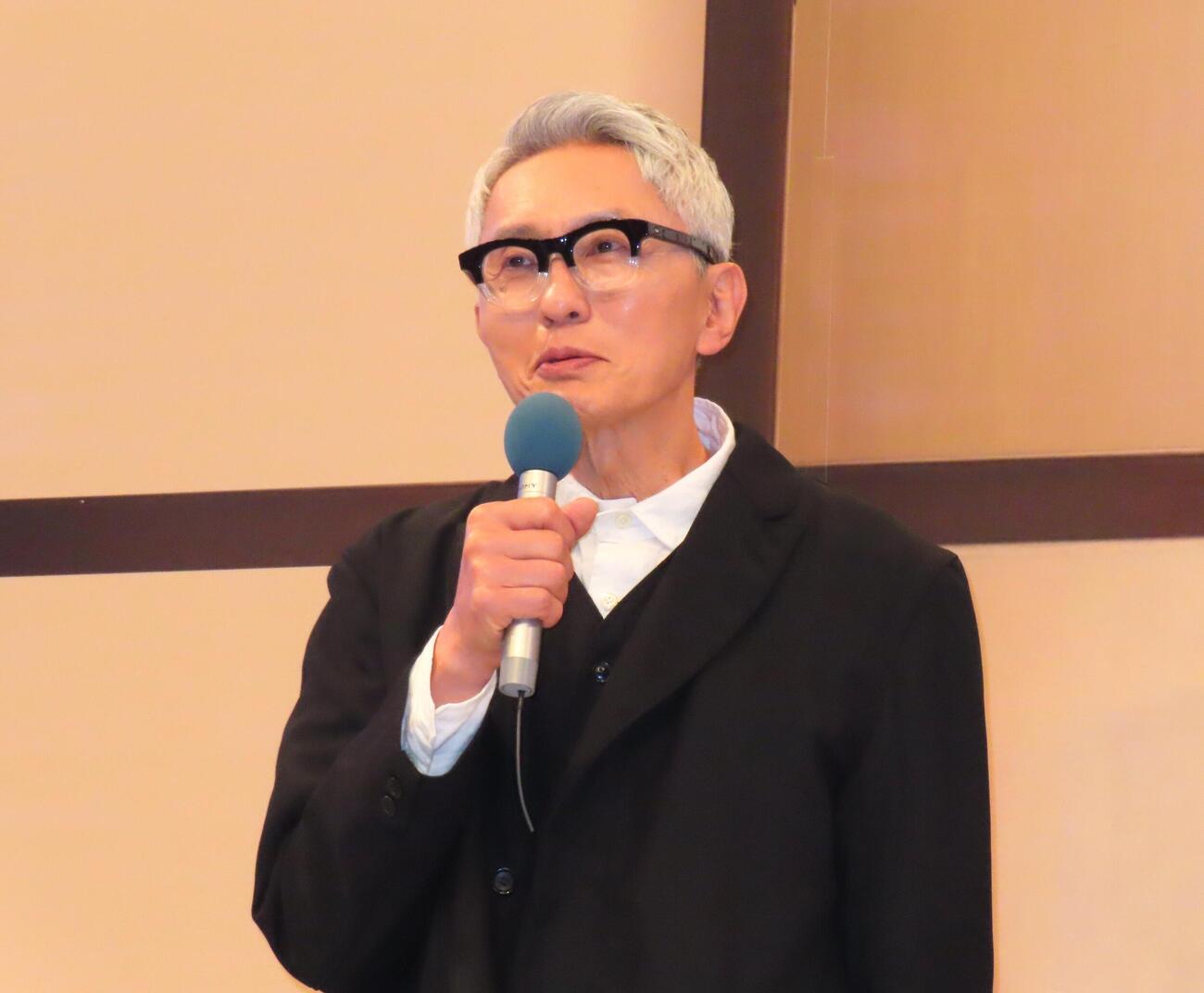 テレビ東京系ドラマ「おいしいのつくりかた」（Prime Videoで3日午前0時配信開始）配信記念会見に出席した松重豊（撮影・会田京叶）