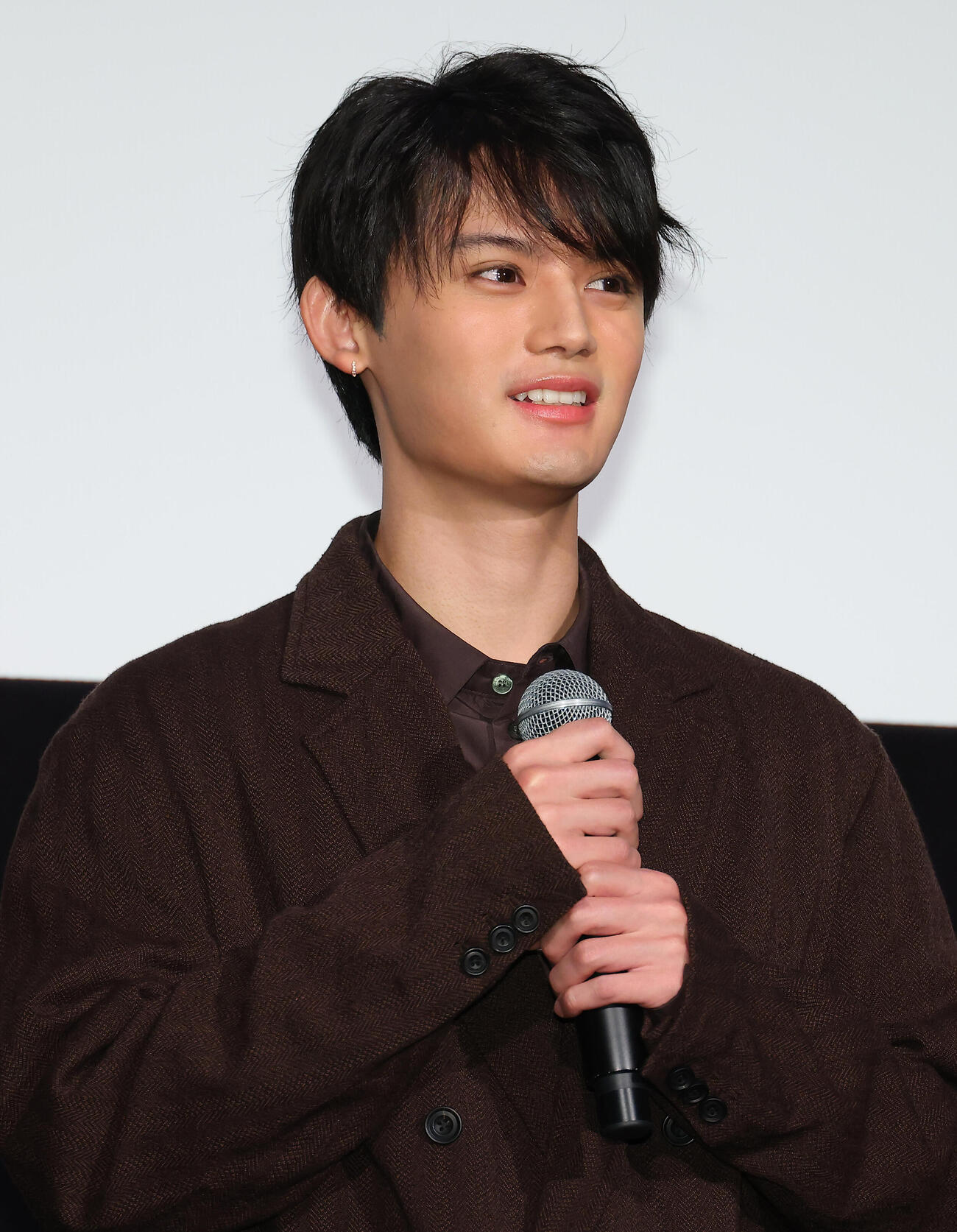 映画「キリコのタクト～YELL～」公開記念上映会舞台あいさつを行う藤原大祐（撮影・中島郁夫）