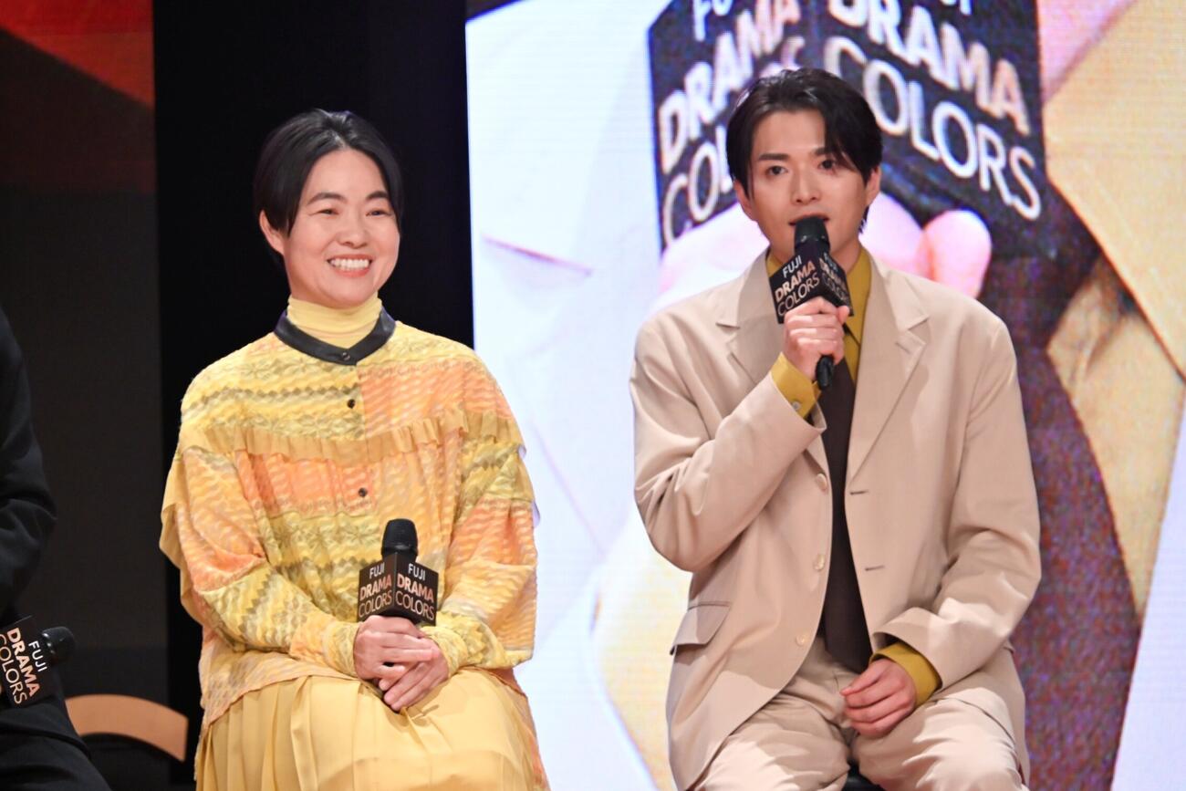 「FUJI DRAMA COLORS 2026 AUTUMNに登壇した左からイモトアヤコ、白州迅