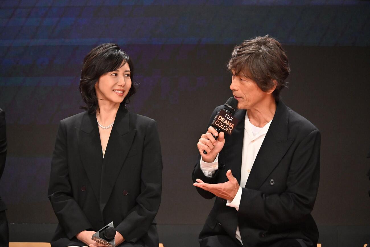 「FUJI DRAMA COLORS 2026 AUTUMNに登壇した左から松嶋菜々子、江口洋介