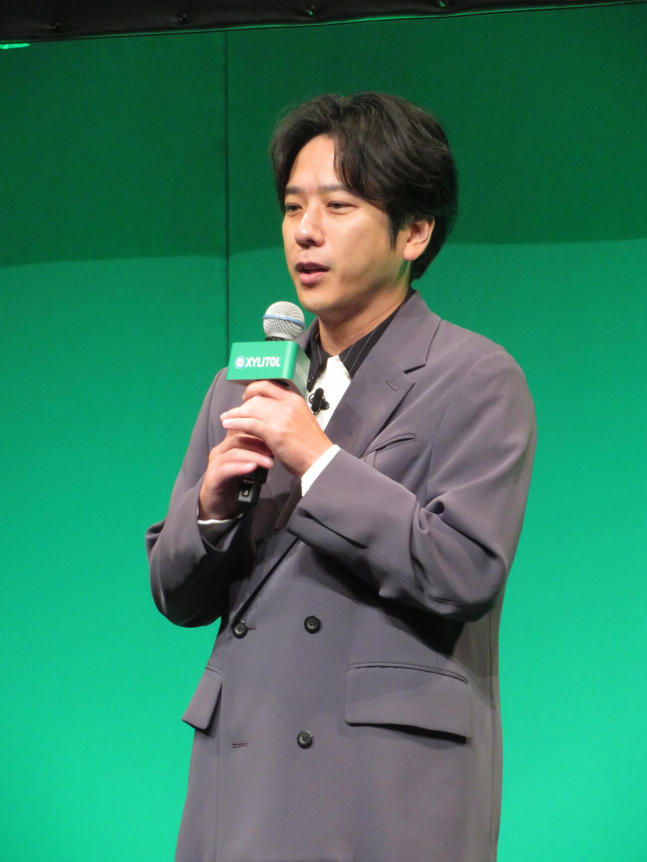 ロッテ・キシリトール30周年新戦略＆新CM発表会に出席した二宮和也（撮影・村上幸将）
