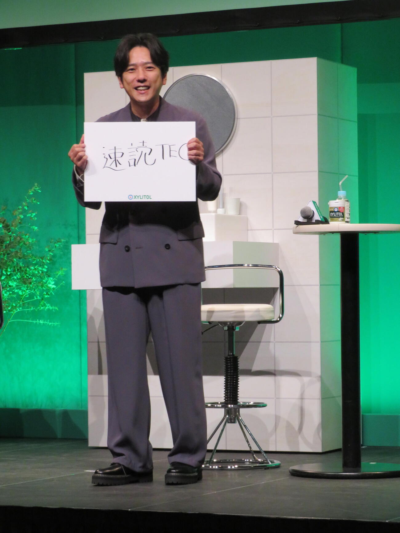 ロッテ・キシリトール30周年新戦略＆新CM発表会に出席した二宮和也（撮影・村上幸将）
